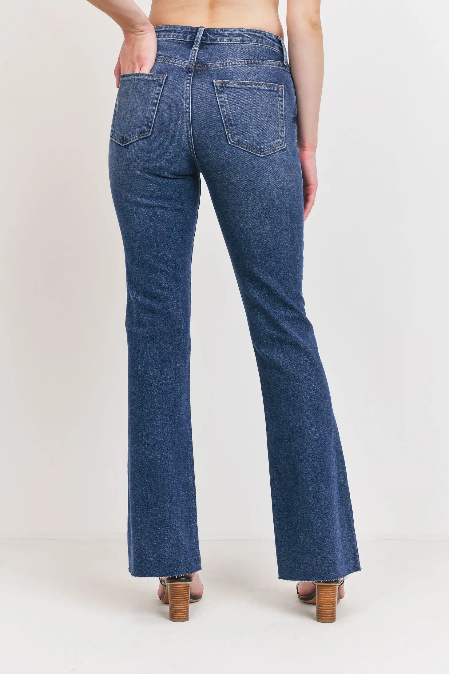 High Rise Vintage Flare Jeans Medium Wash