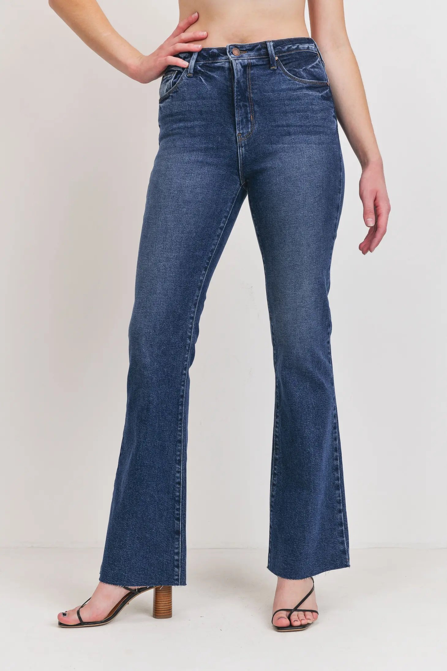 High Rise Vintage Flare Jeans Medium Wash