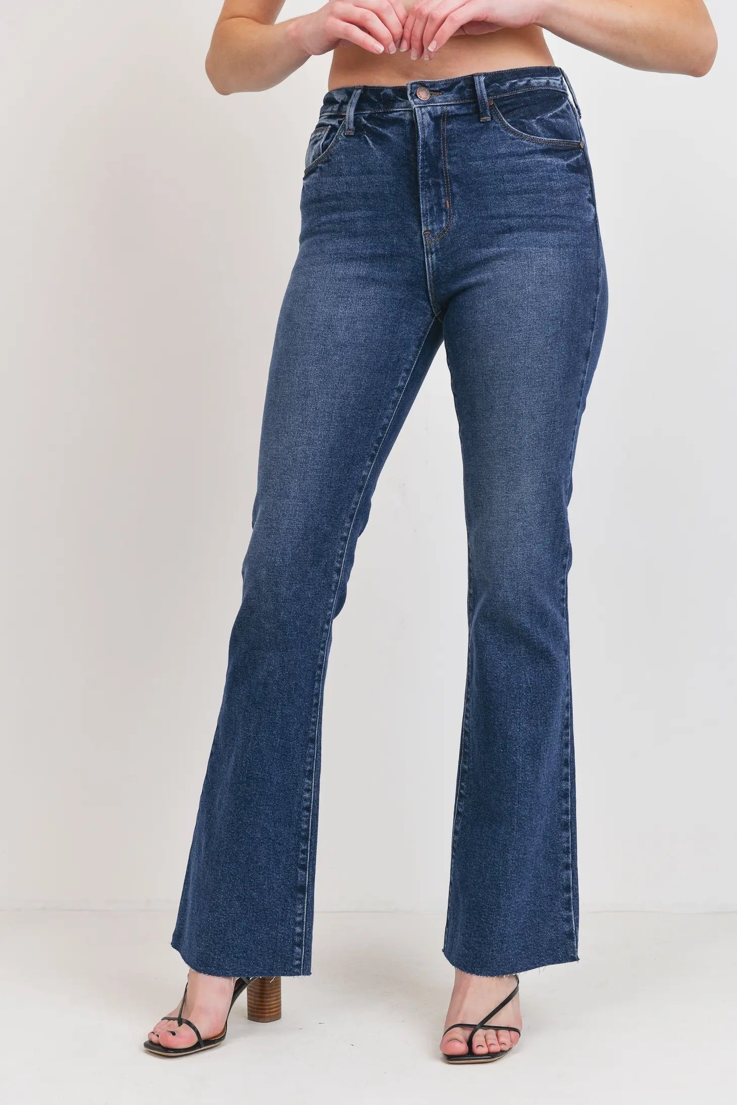 High Rise Vintage Flare Jeans Medium Wash