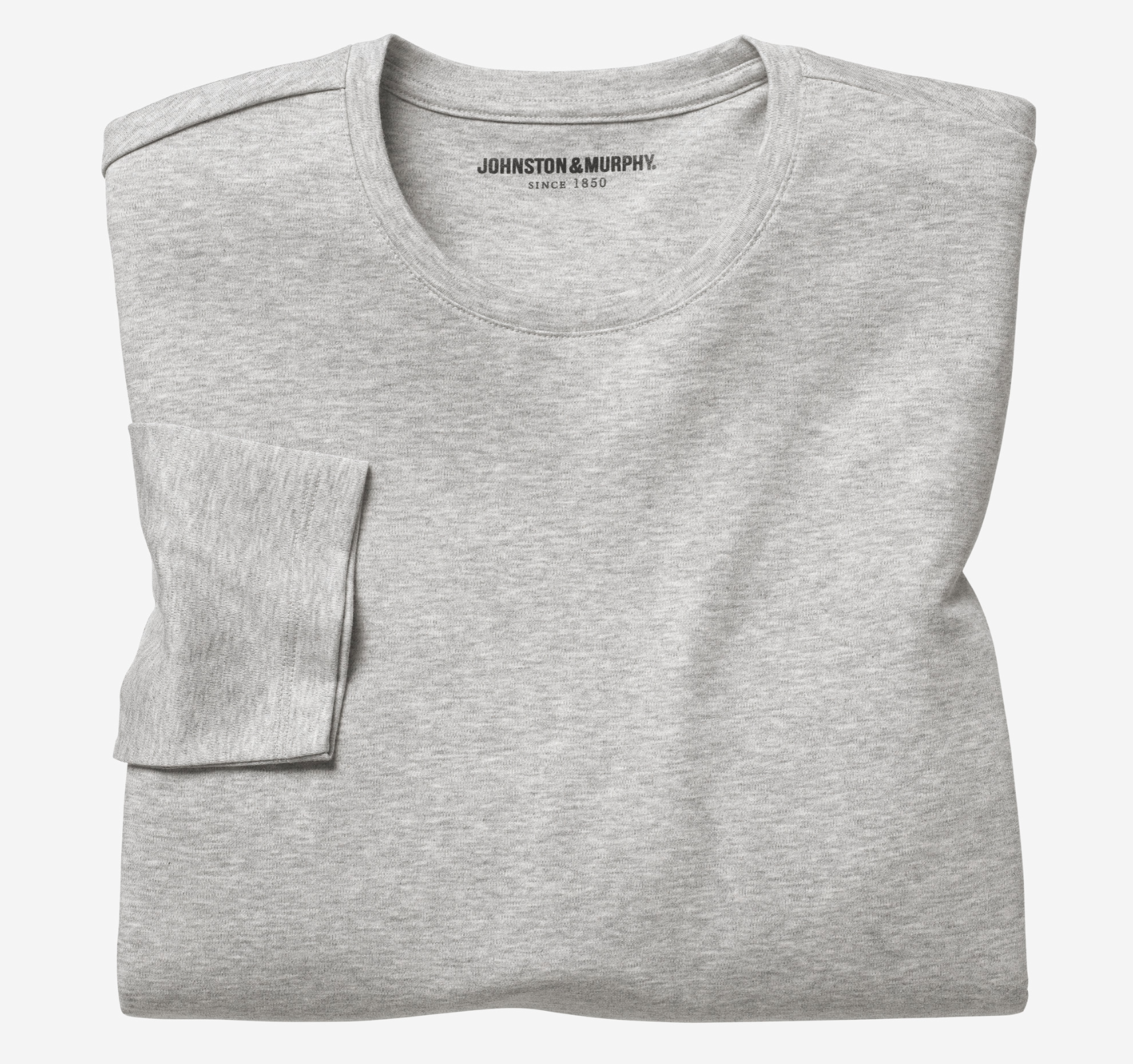 J&M Long Sleeve Pima Crew Heather Gray