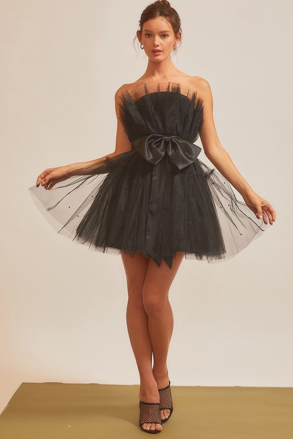 Tulle Mini Dress Black Byron & Barclay Tulle Mini Dress Black Byron & Barclay