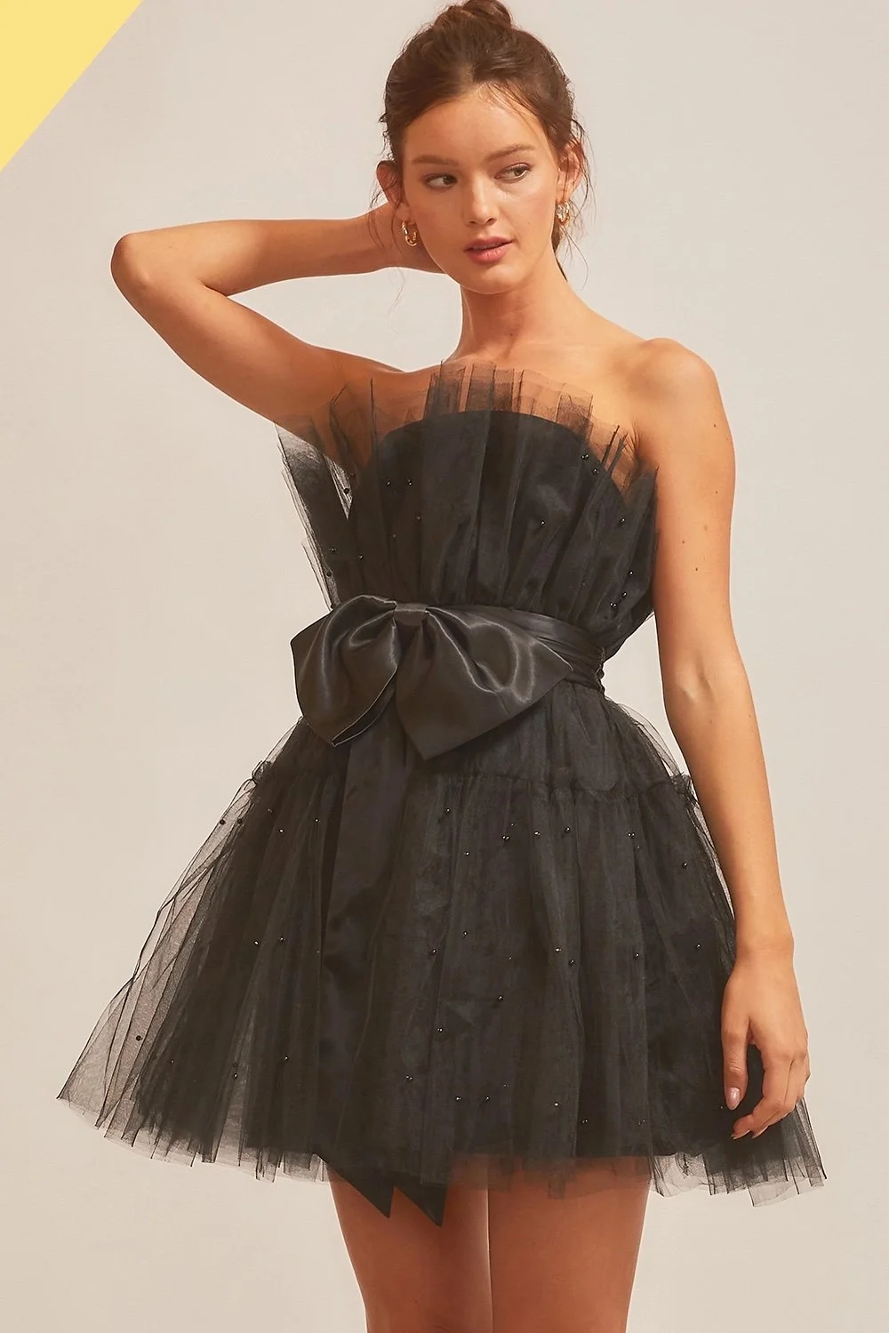 Tulle Mini Dress Black Byron & Barclay Tulle Mini Dress Black Byron & Barclay