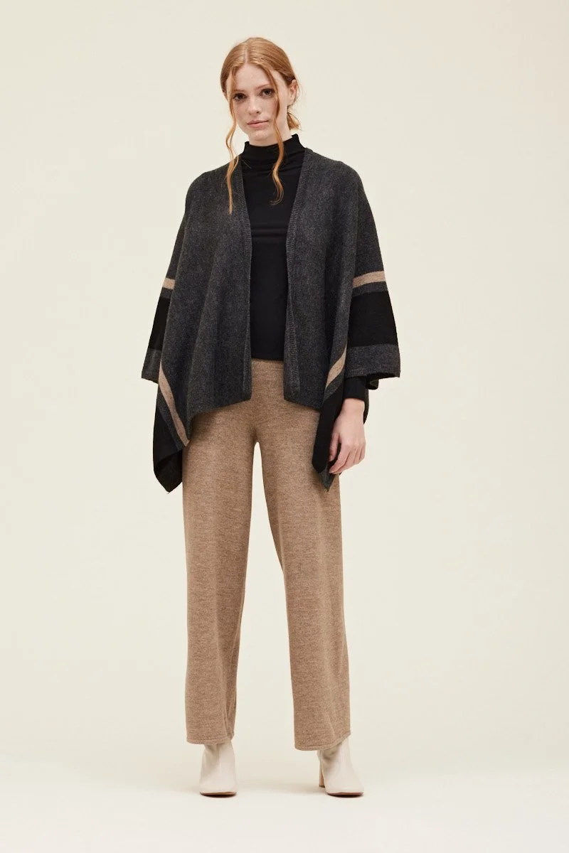 Striped Sweater Cardigan Coal