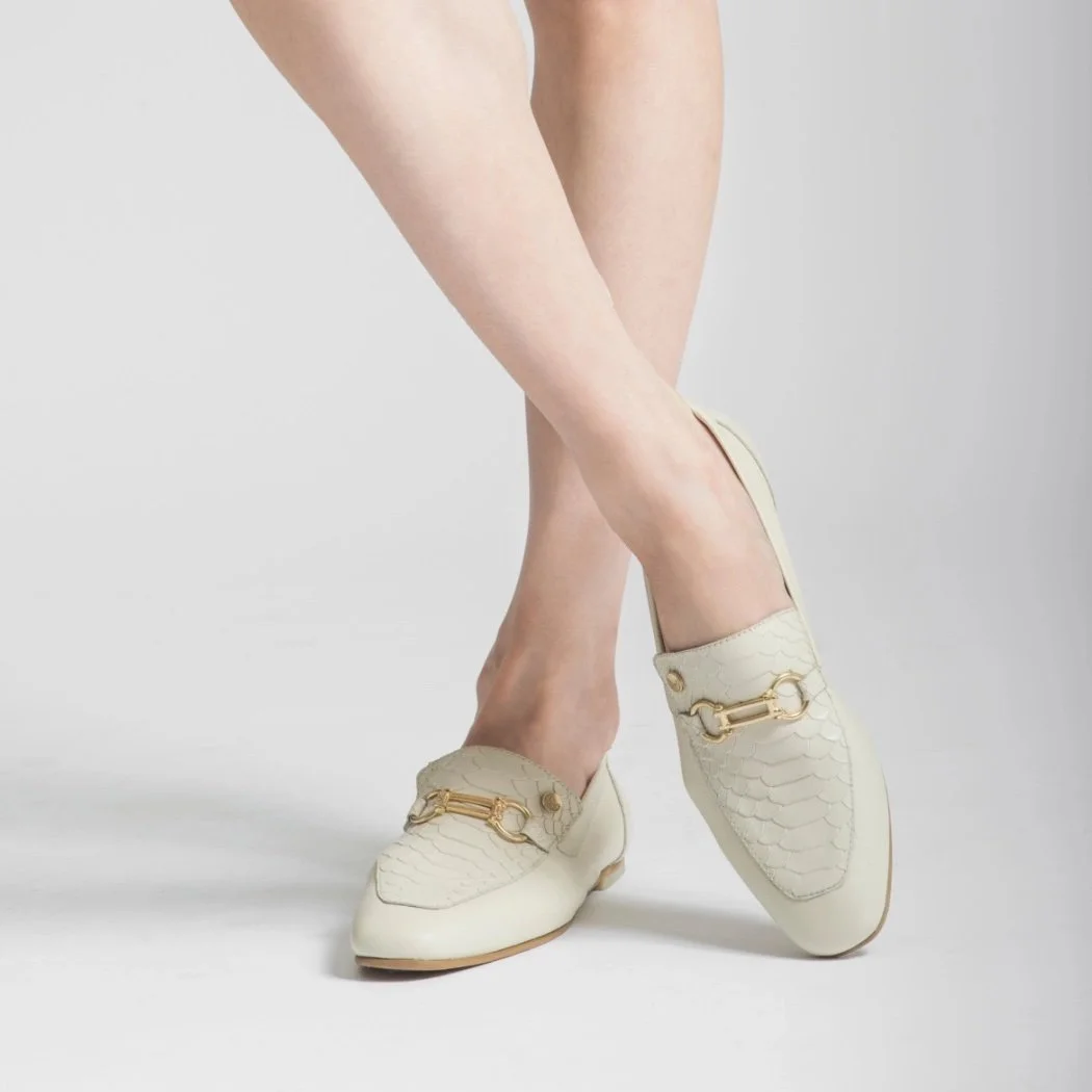 Stivali Natural Loafers Ivory Leather