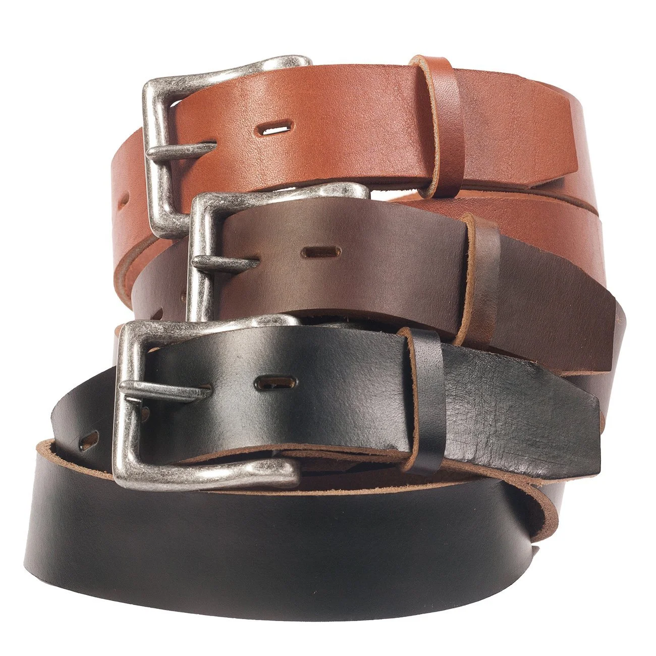 Schott NYC Horween Steerhide Belt Schott NYC Veg Tanned Steerhide Belt - Brown | Men main image 4