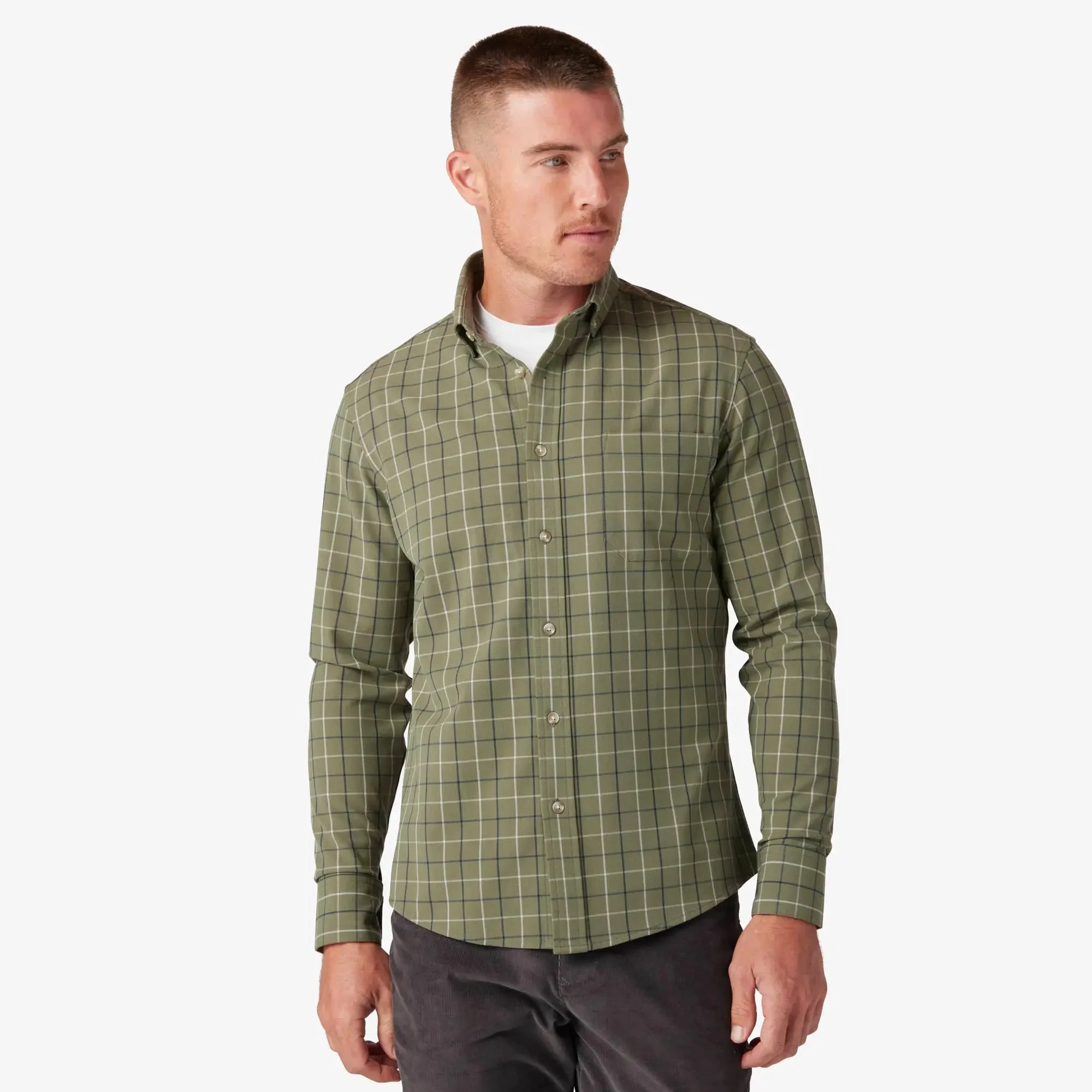 M+M City Flannel Sage Mulholland Plaid