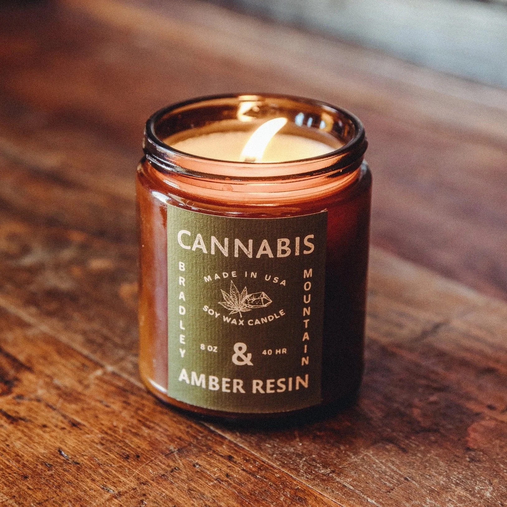 Bradley Mountain Cannabis & Amber Resin Candle