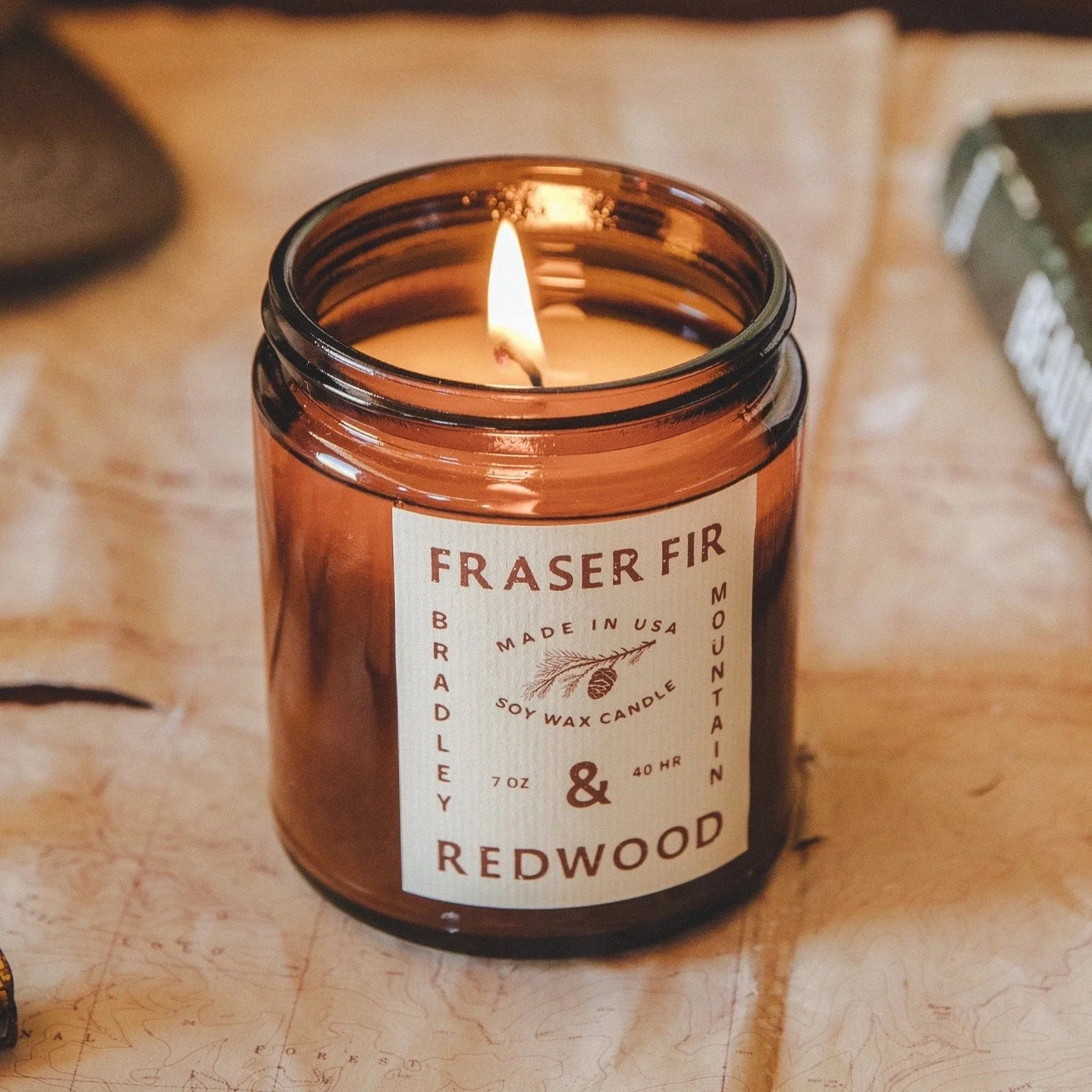 Bradley Mountain Fraser Fir & Redwood Candle