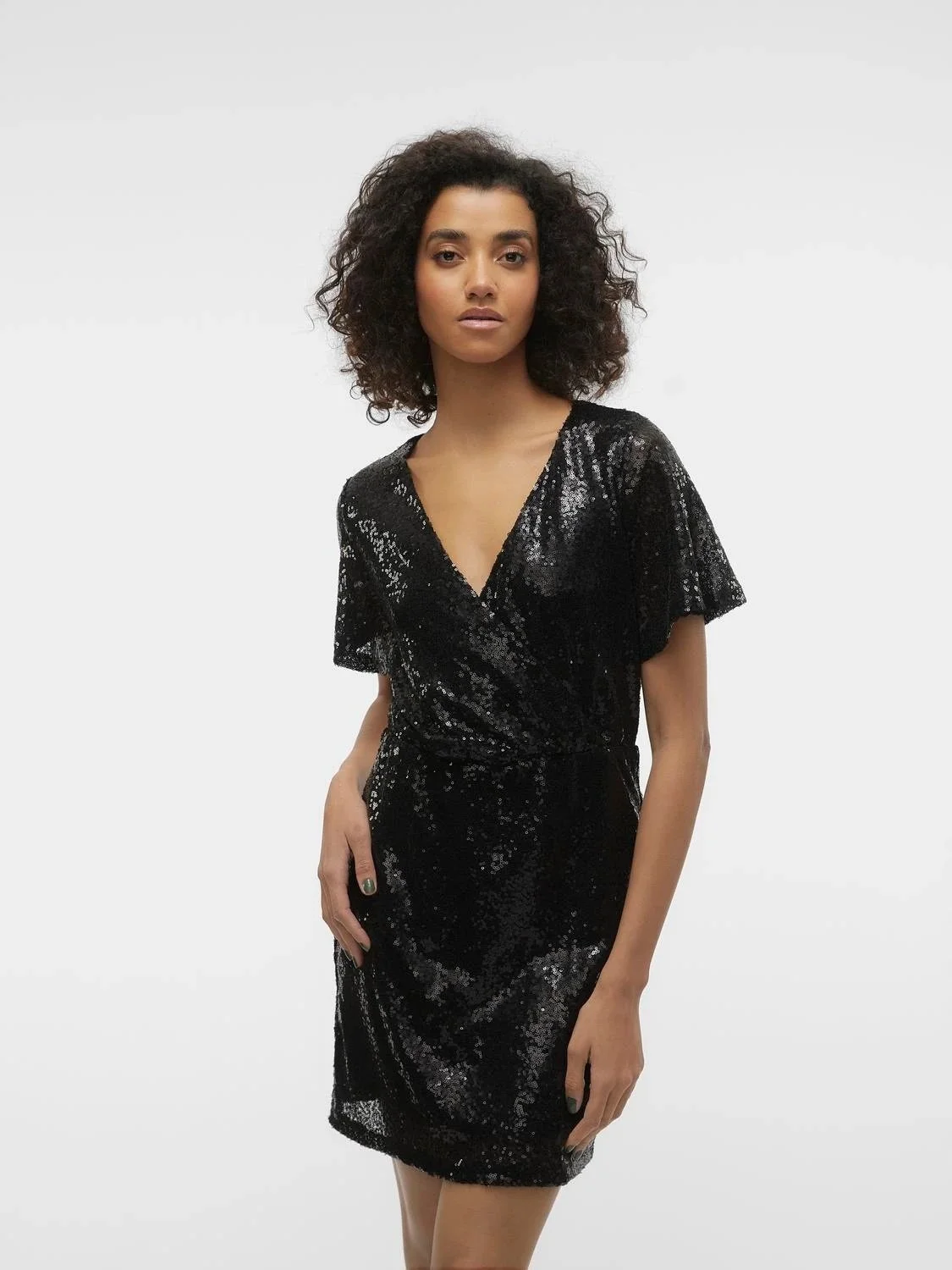Kaje Sequin Mini Dress Black  Byron & Barclay