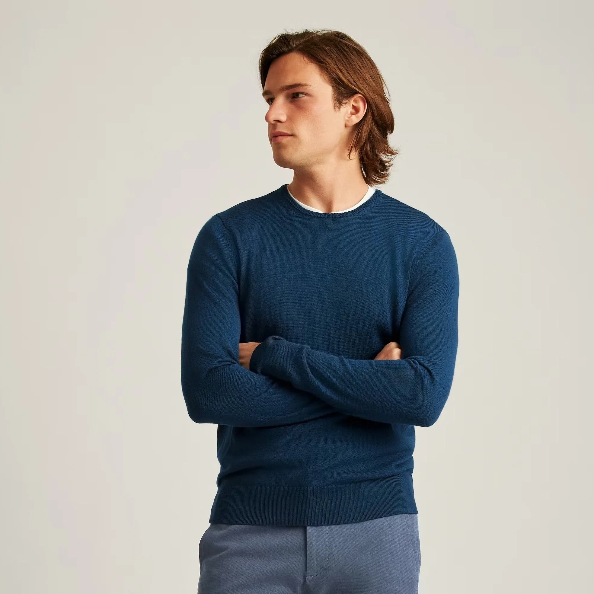 Bonobos Merino Crew Neck Sweater Navy