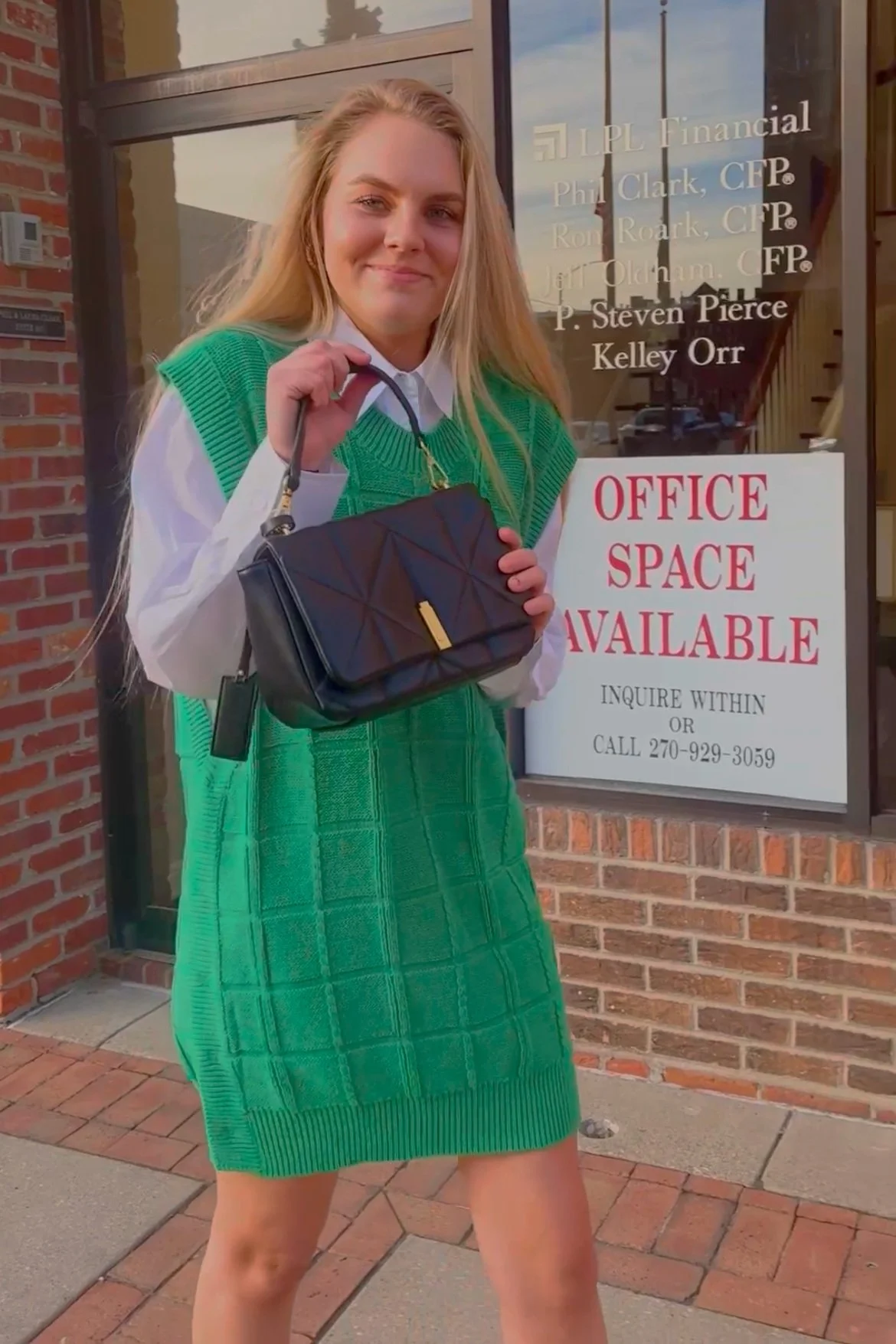 Sweater Mini Dress Green Byron & Barclay Sweater Mini Dress Green Byron & Barclay