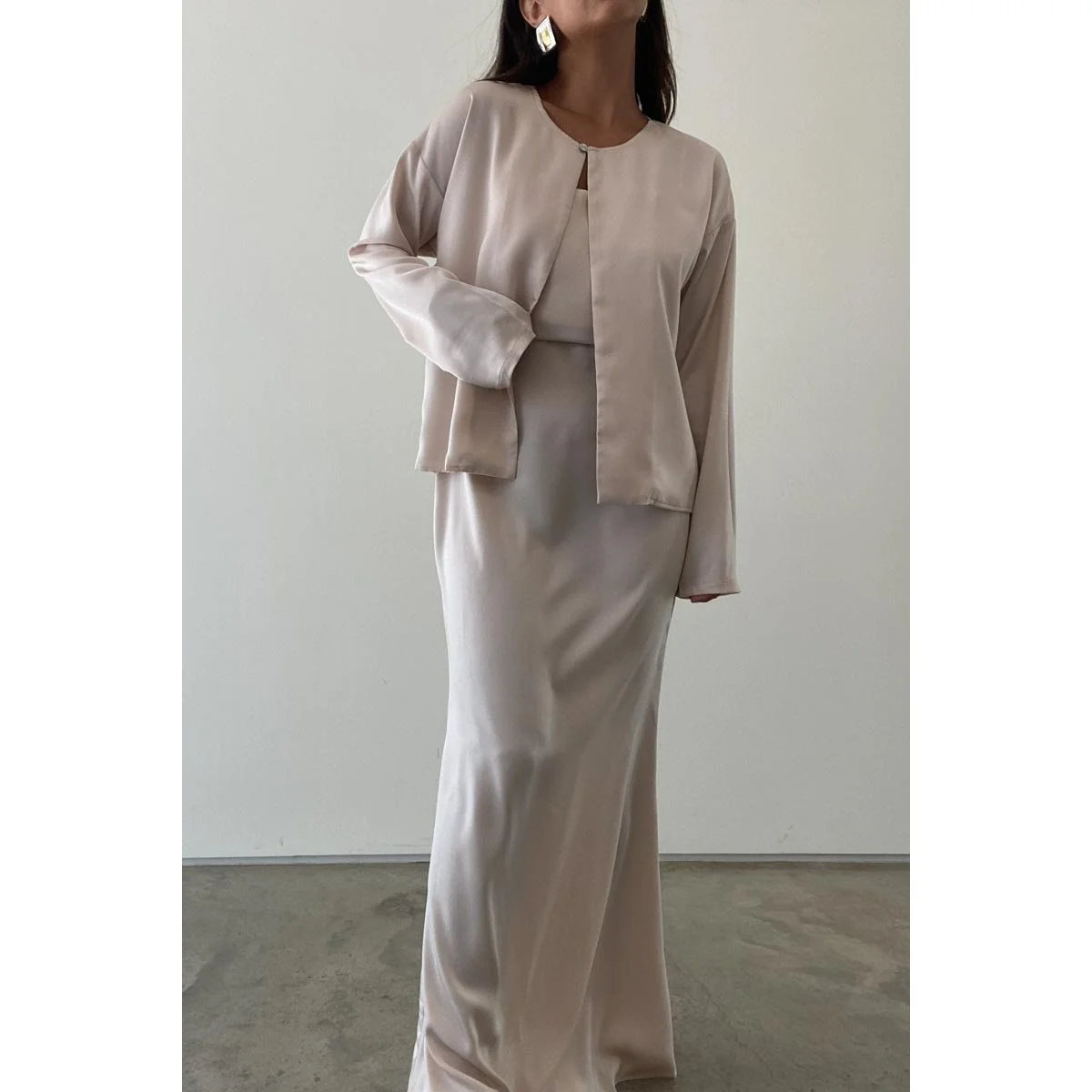reformation beige dress SARIS DRESS BEIGE Custom size
