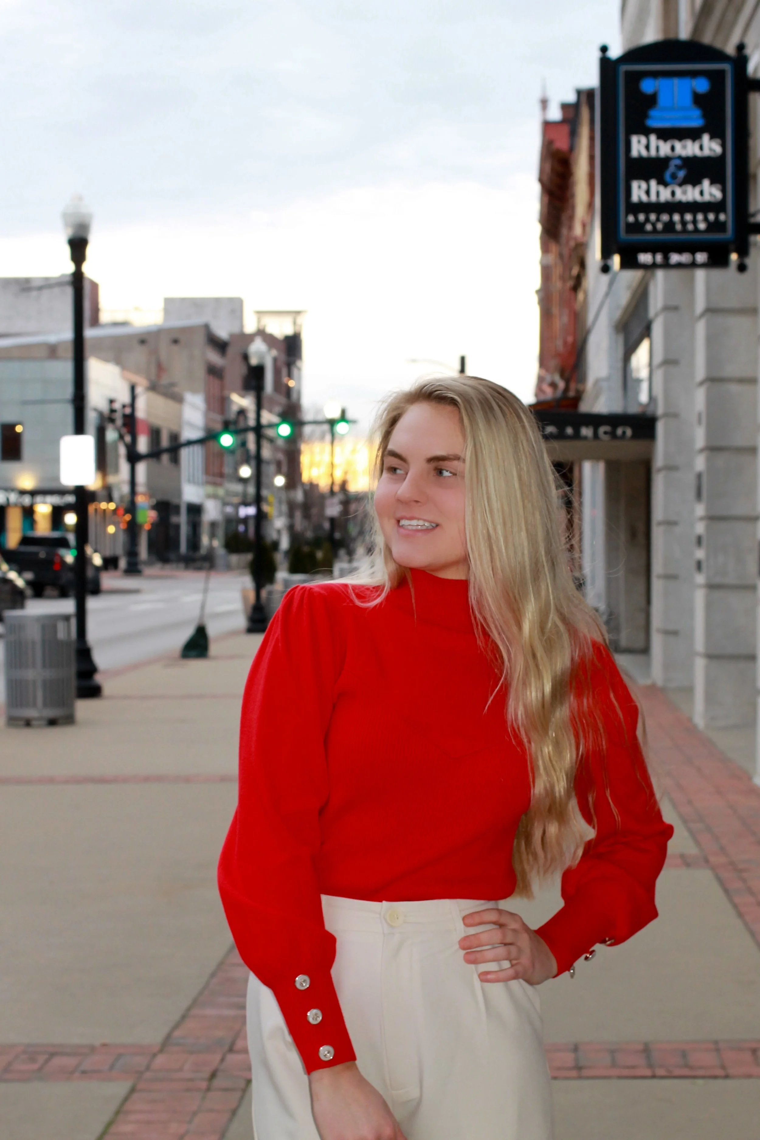 Cherry Mock Neck Knit Top