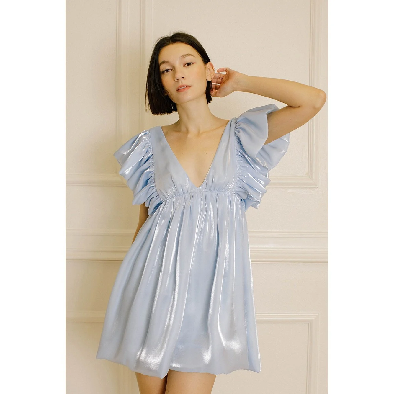 pastel babydoll dress Pearl Pastel Babydoll Dress Sky Blue — Byron & Barclay