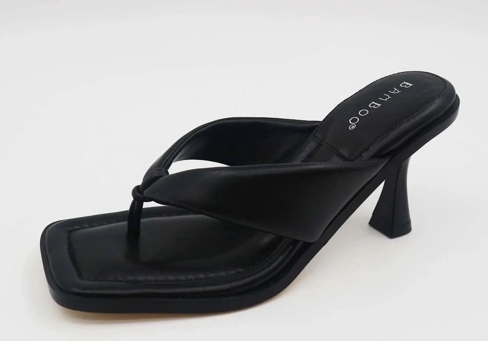 Revive Square Toe Thong Black