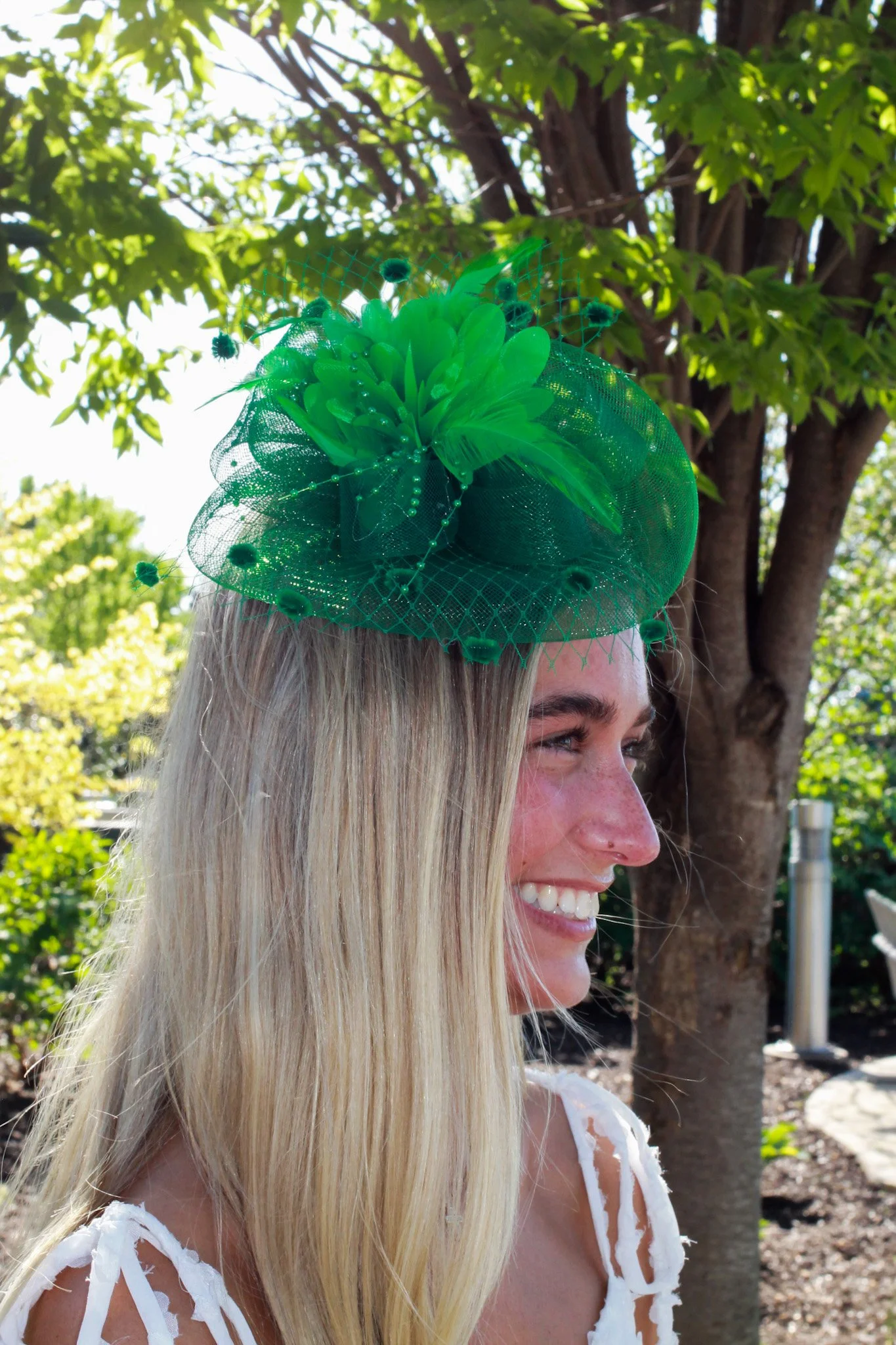 Organza Floral Mesh Facinator Kelly