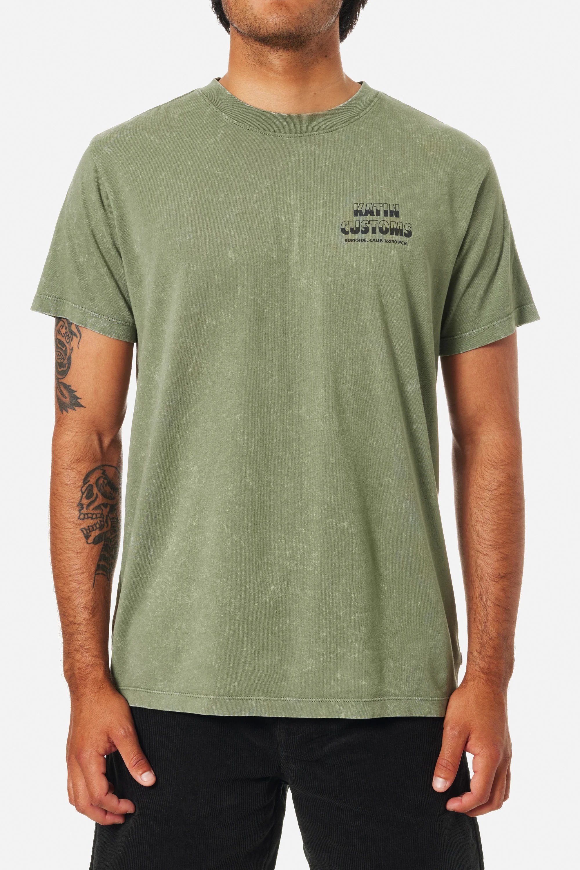 Katin Stalk Tee Olive Sand Wash