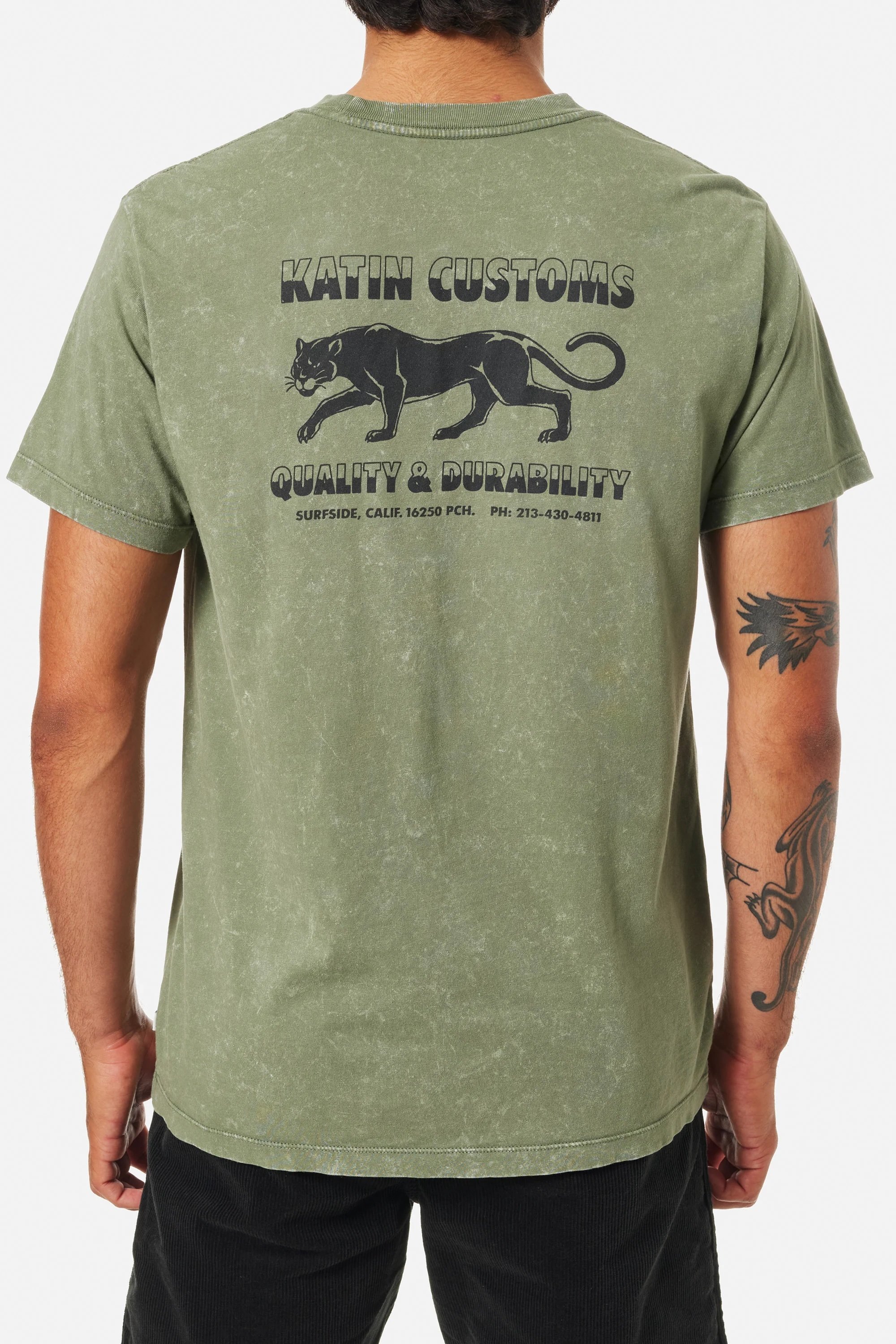 Katin Stalk Tee Olive Sand Wash