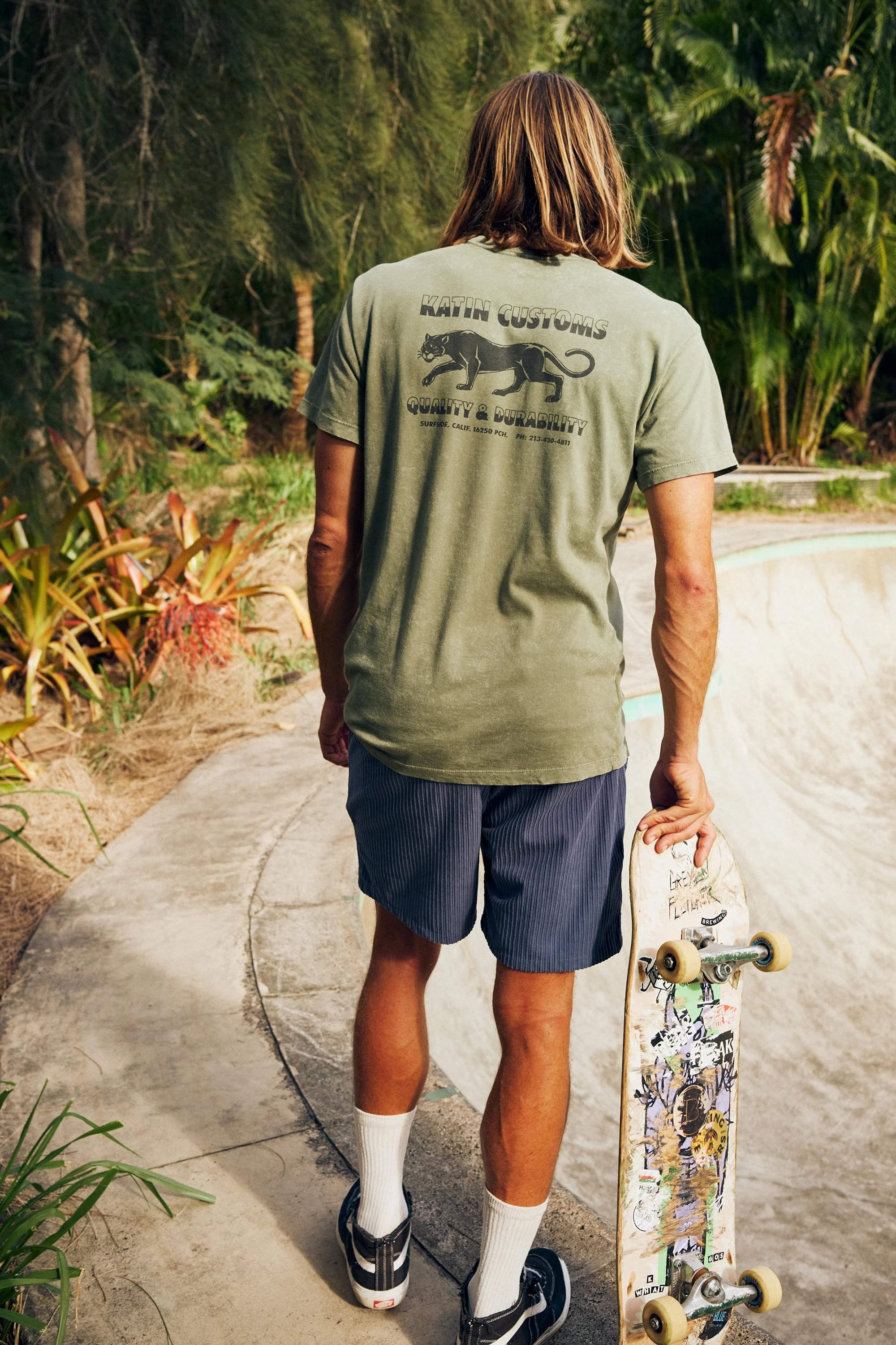 Katin Stalk Tee Olive Sand Wash