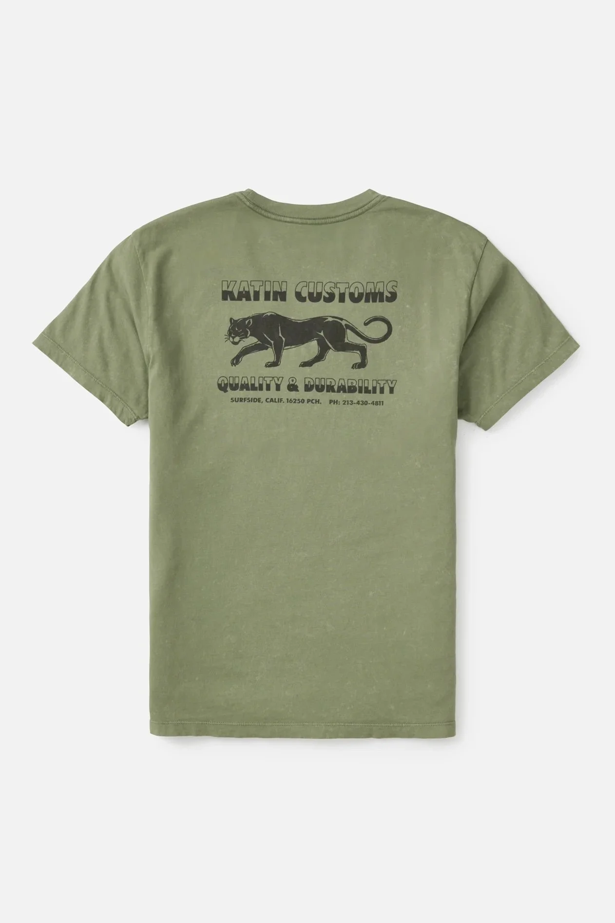 Katin Stalk Tee Olive Sand Wash