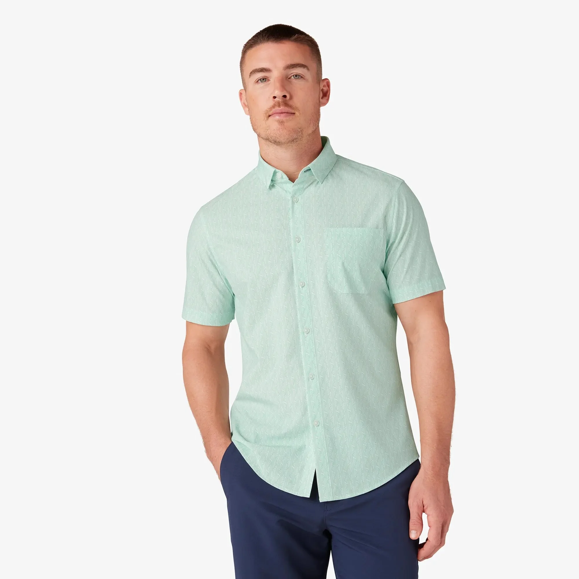 M+M Leeward Short Sleeve Dress Shirt Neptune Saguaro