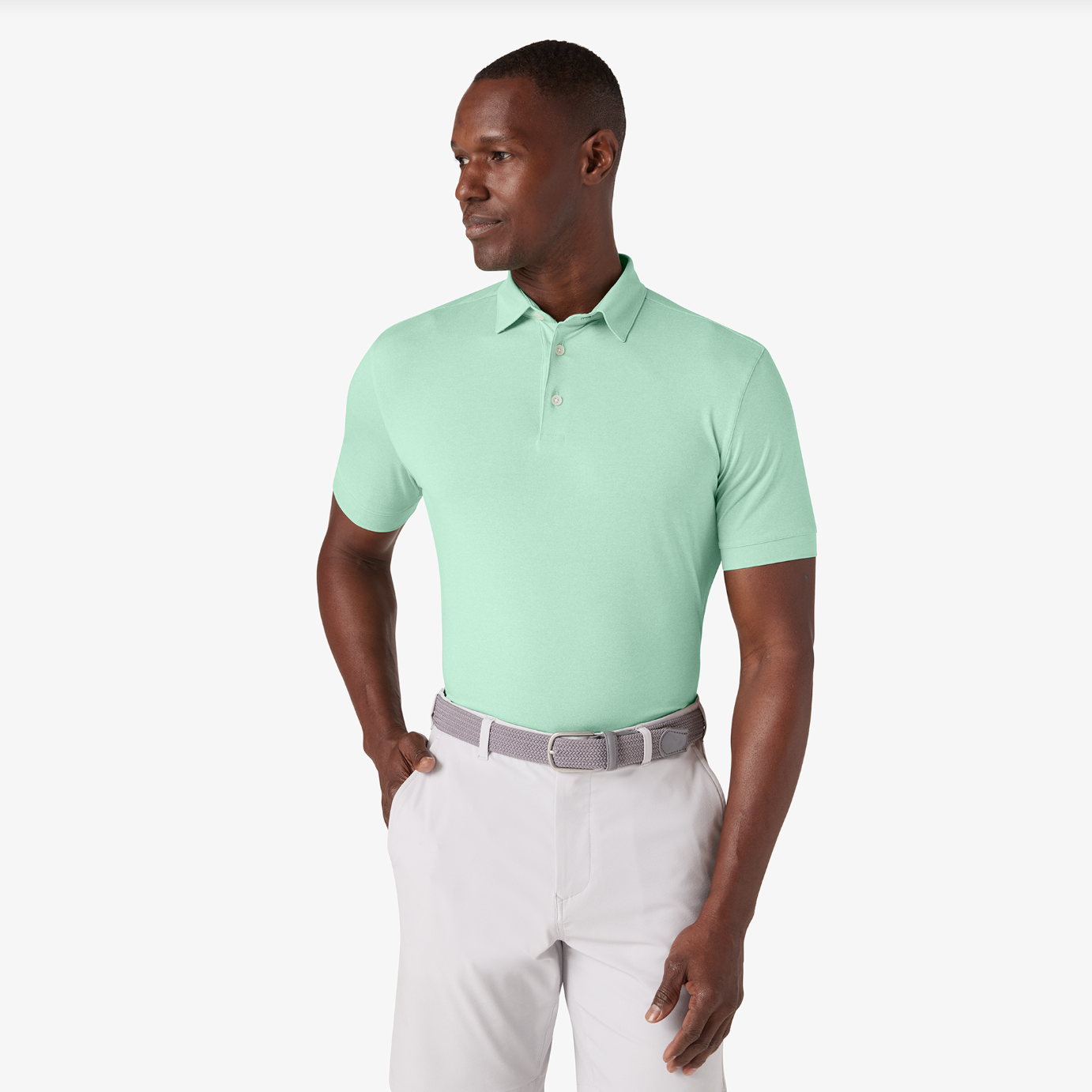 M+M Versa SS Polo Neptune Heather