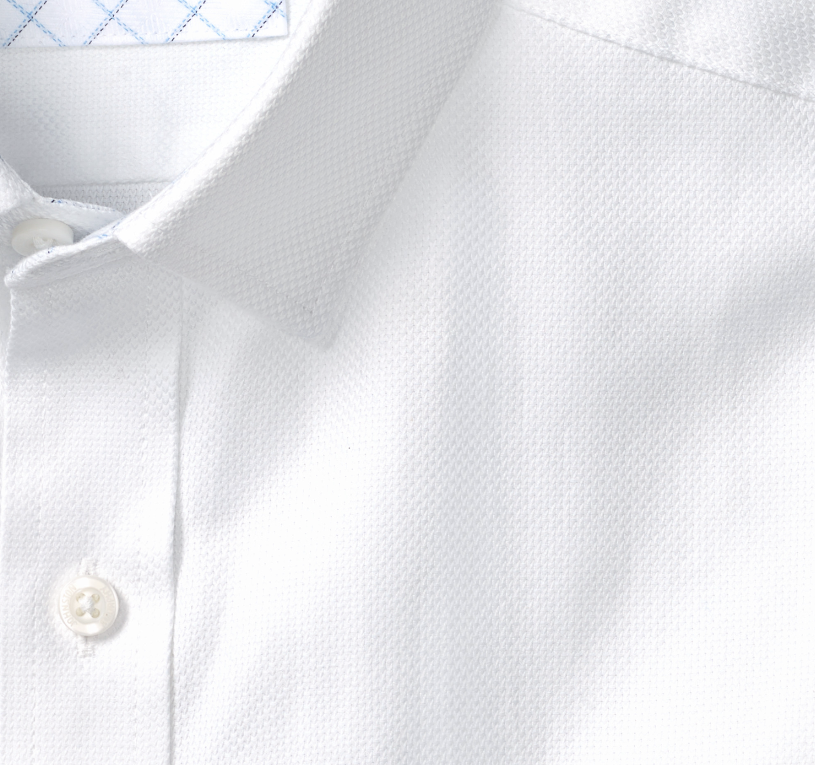 J&M Premium Cotton Dress Shirt White Birdseye