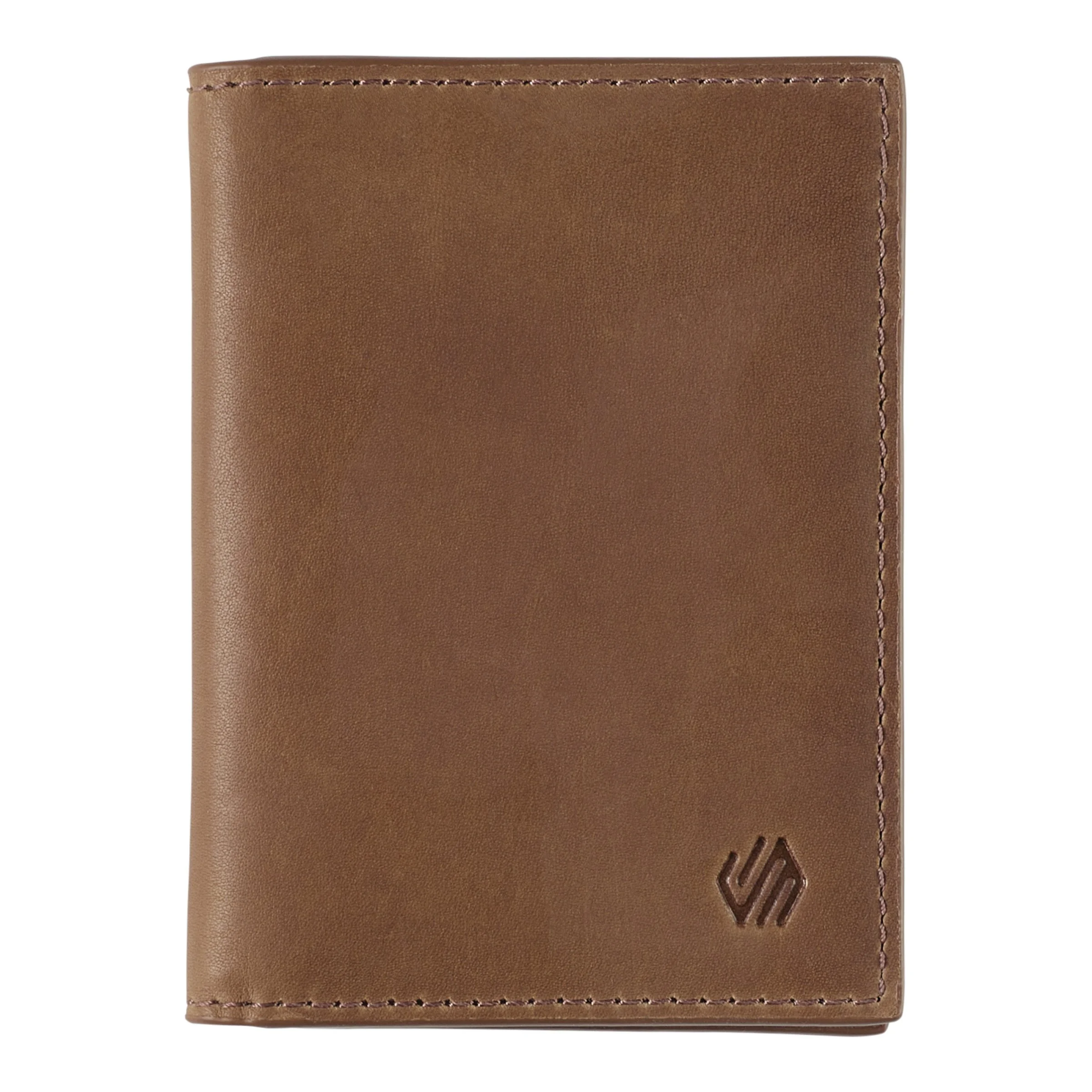 J&M Rhodes Bifold Card Case Tan Full Grain