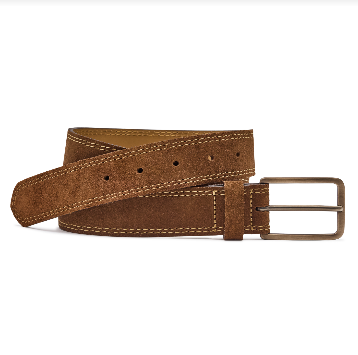 Johnston & Murphy Suede Belt Snuff Leather