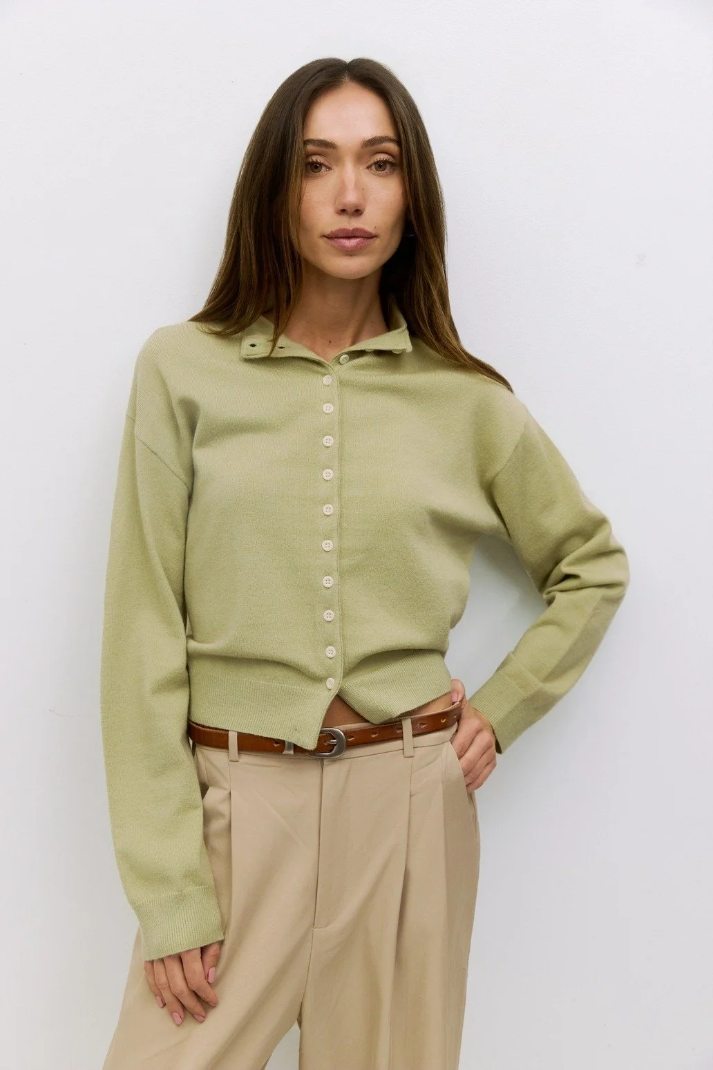 The Brooks Cardigan Sage