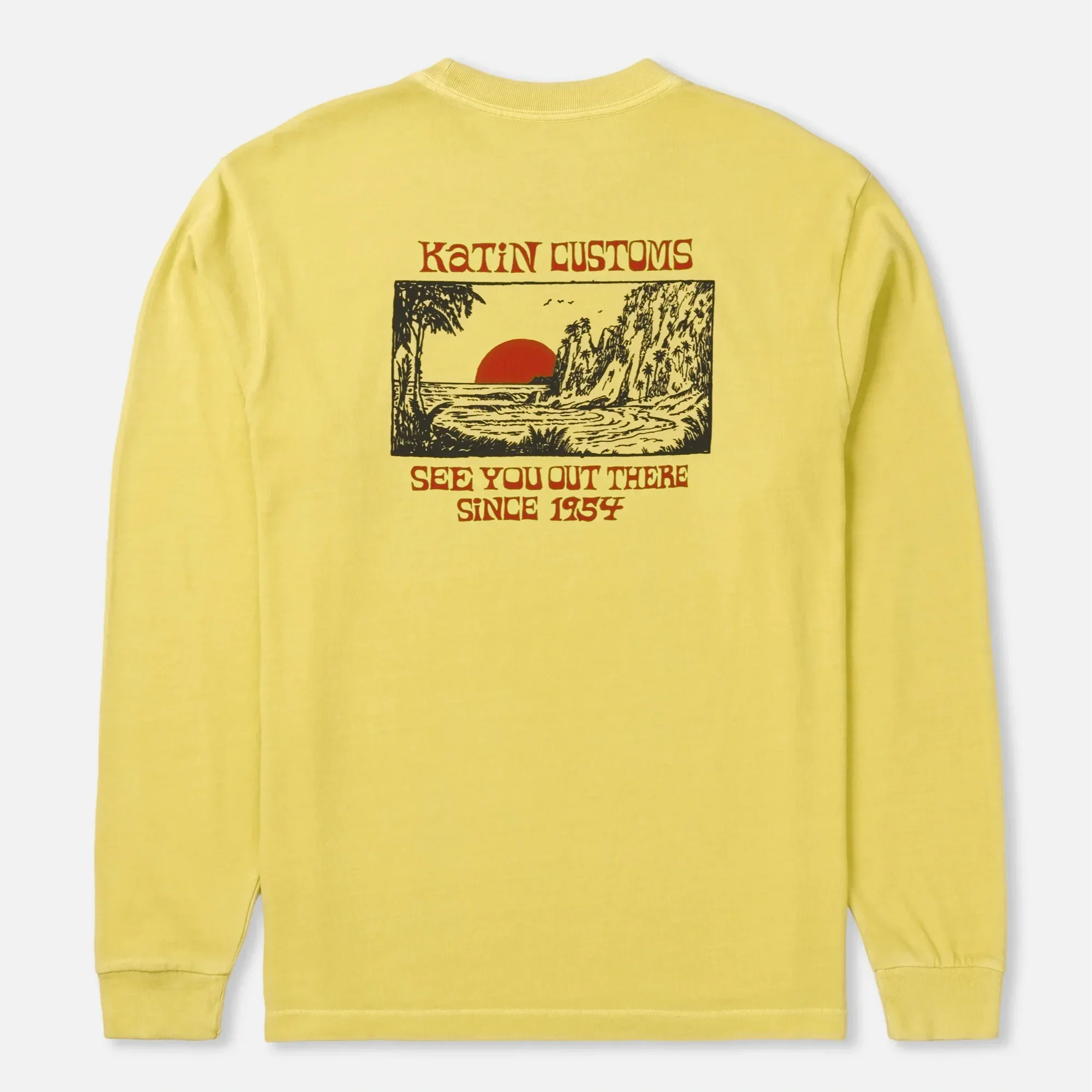 Katin Cove Box Fit LS Tee Yellow
