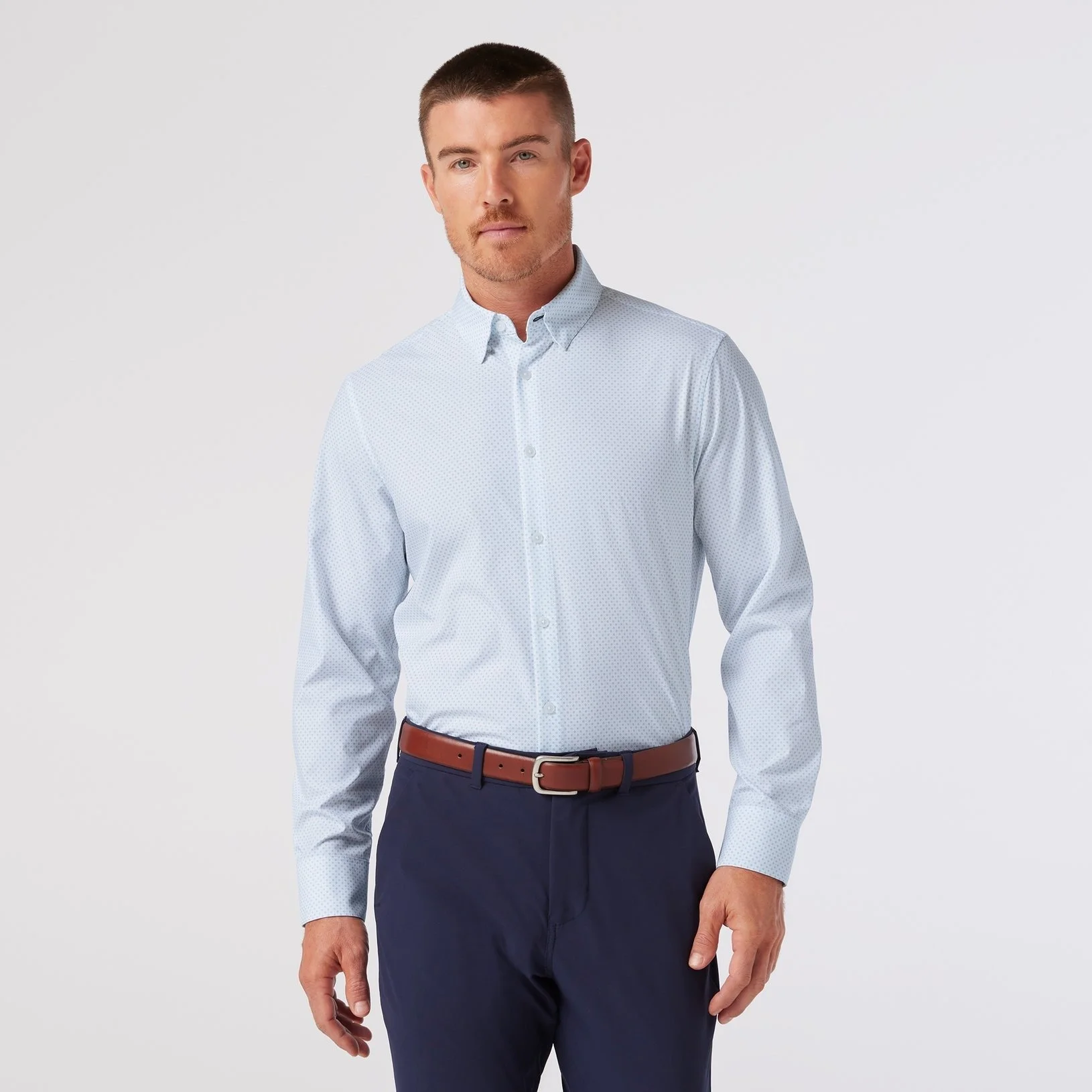 dress shirt white collar blue shirt &Collar White Shirt · Holmes Clothing