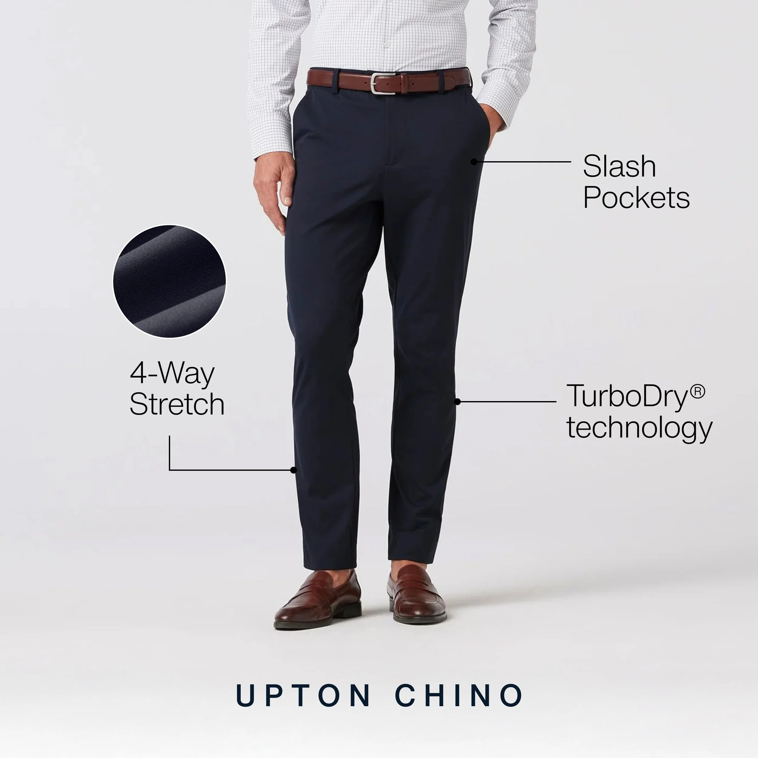 Mizzen + Main Upton Chino Pant Navy