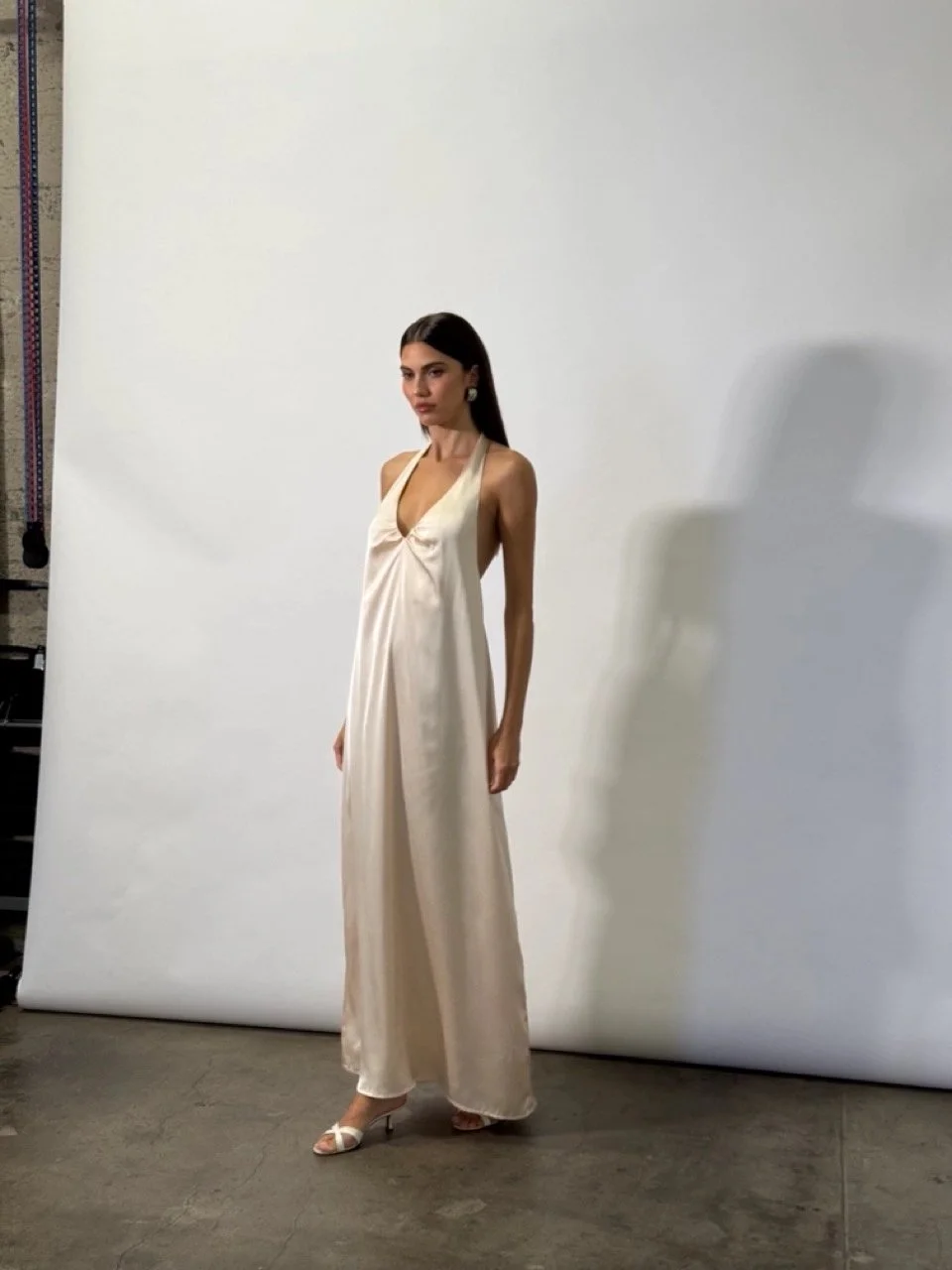 princess polly baby blue dress Gradient Long Sleeve Casual Backless Maxi Dress