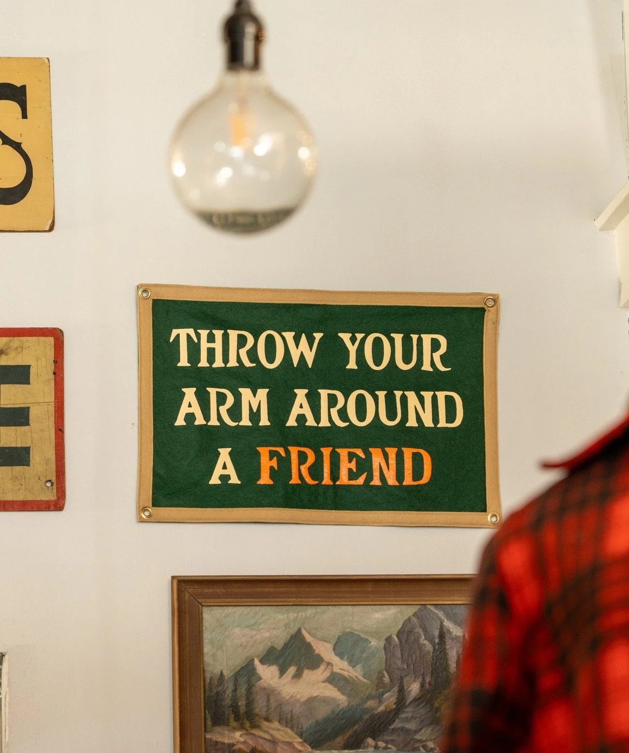 Throw Your Arm Around A Friend Camp Flag