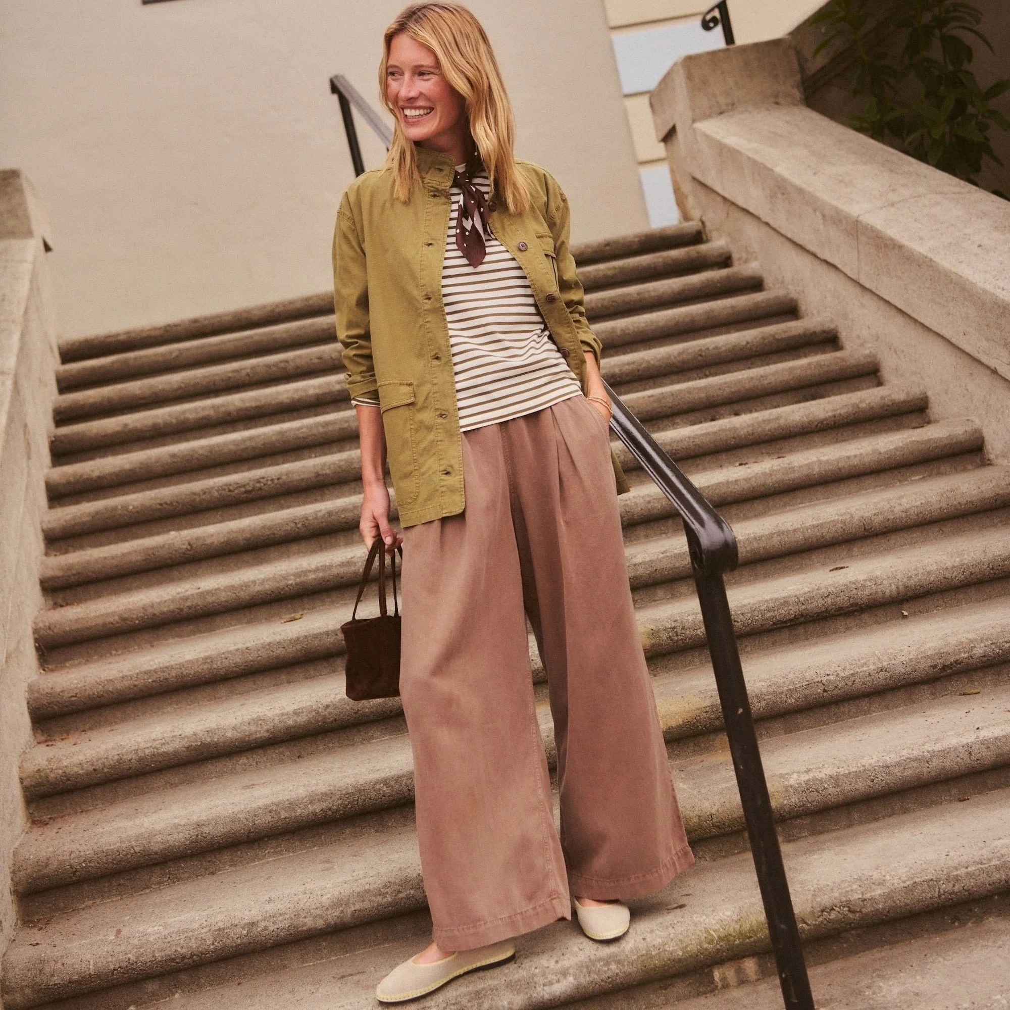 Marine Layer Allison Pleated Trouser Java