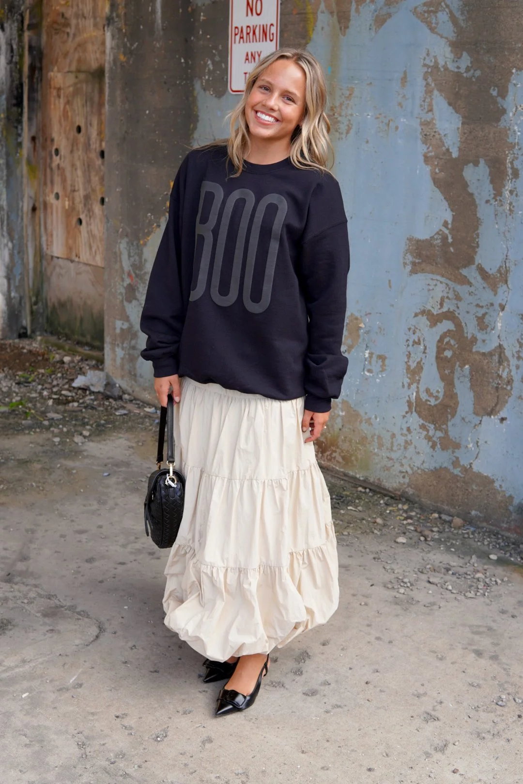 Boo Puff Halloween Sweatshirt