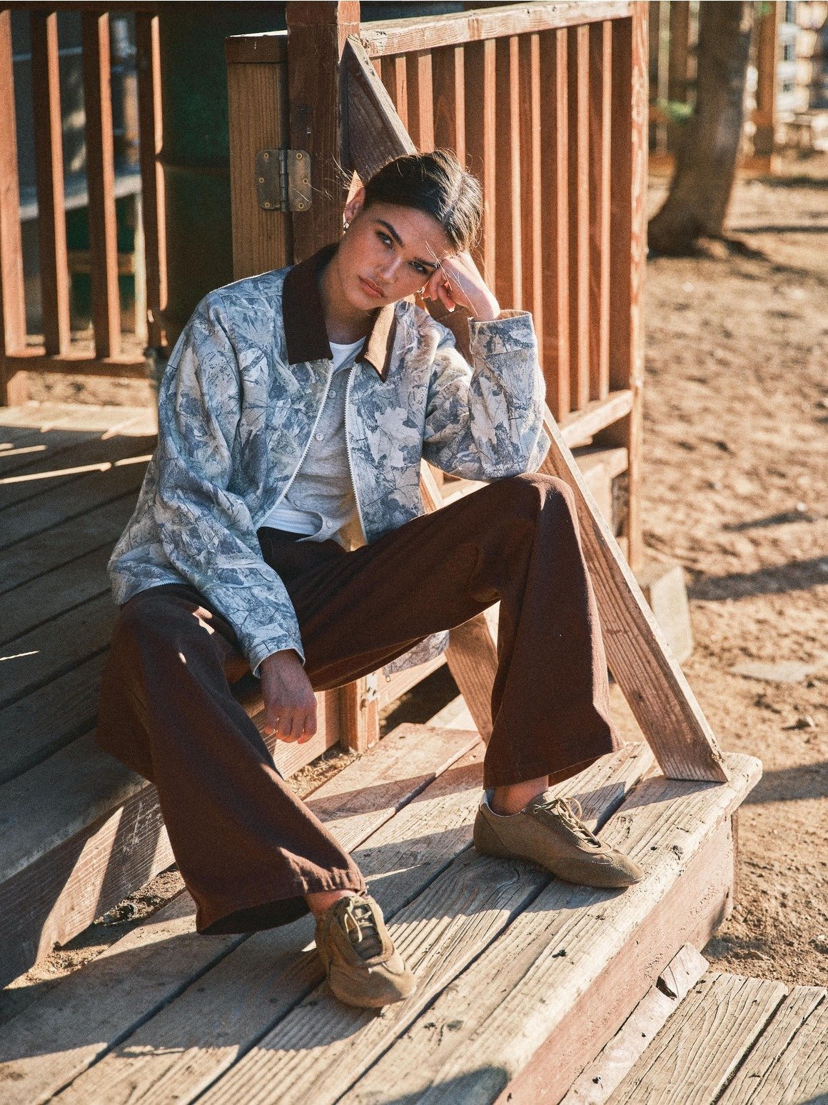 Rocky Twill Wide Leg Pant Chocolate