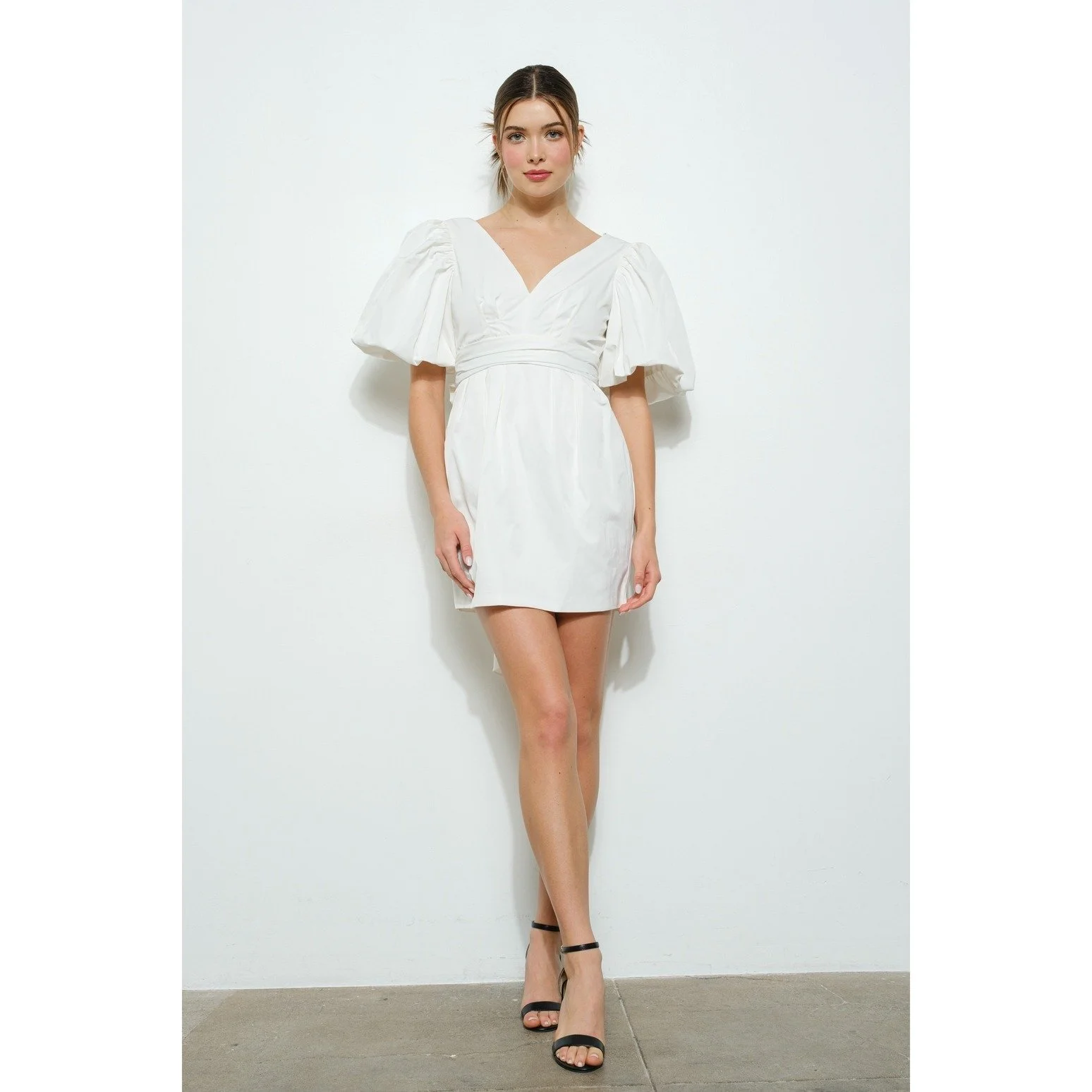 alessandra rich floral mini dress Alessandra Rich Floral Puff-Sleeve Silk Mini Dress