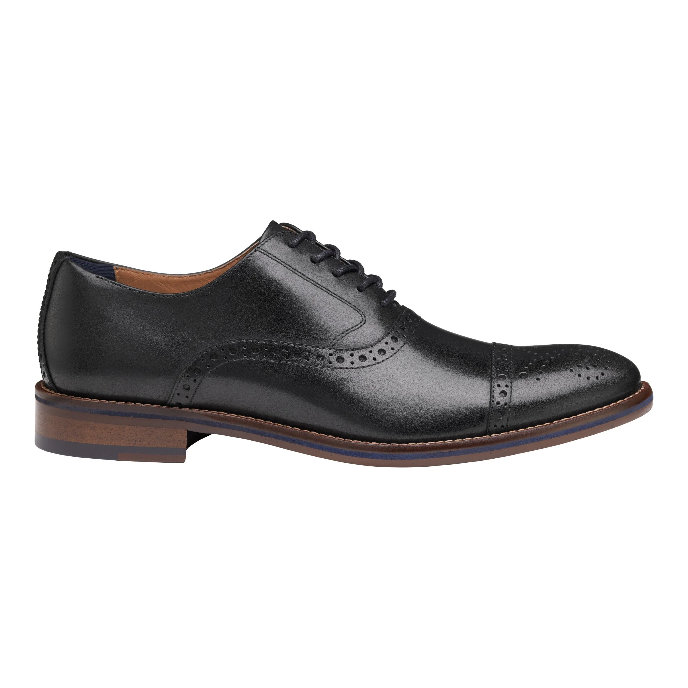 Johnston & Murphy Conard 2.0 Cap Toe Black Full Grain
