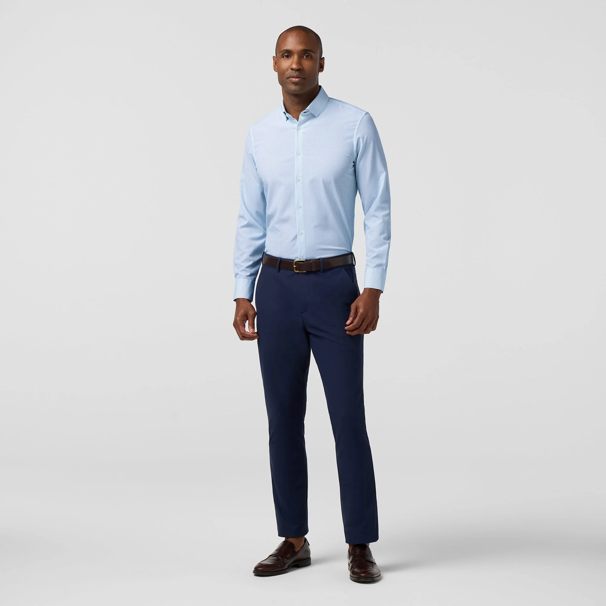 Mizzen and Main - Leeward Dress Shirt - Skyline Blue Diamond Shadow - 4.jpg
