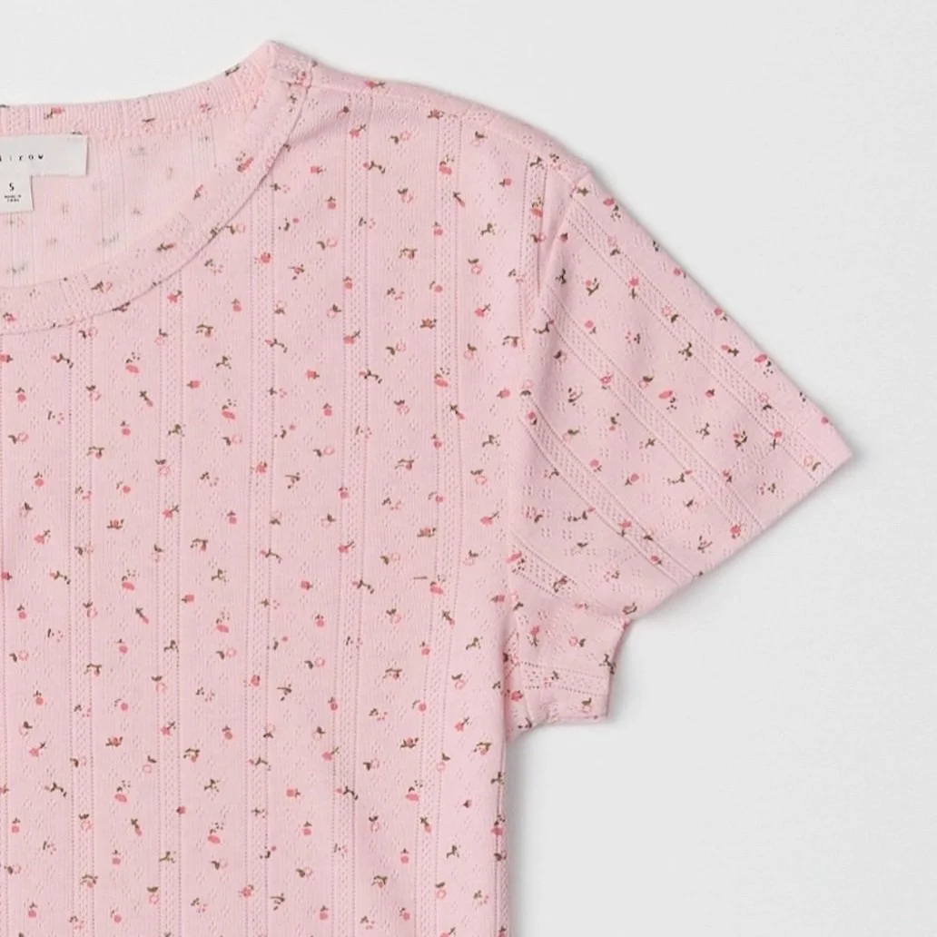 The Cherie Baby Tee Pink Floral