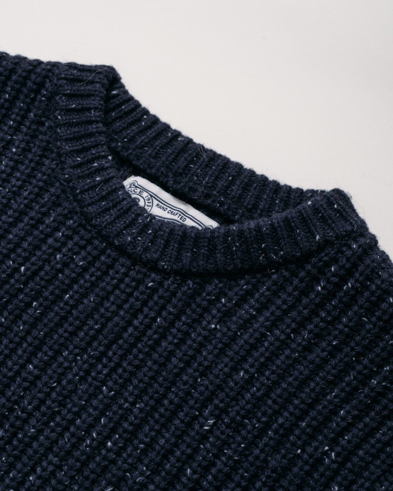 Schott Donegal Crewneck Sweater Navy