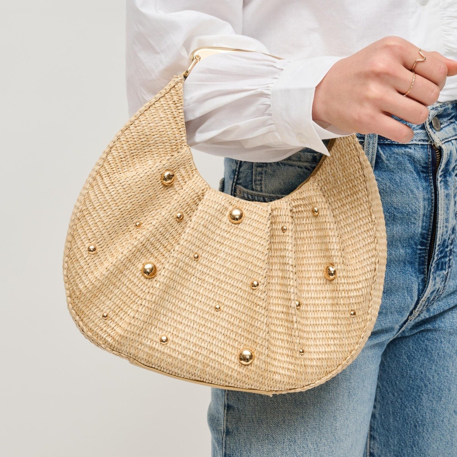 Delilah Stud Crossbody Natural