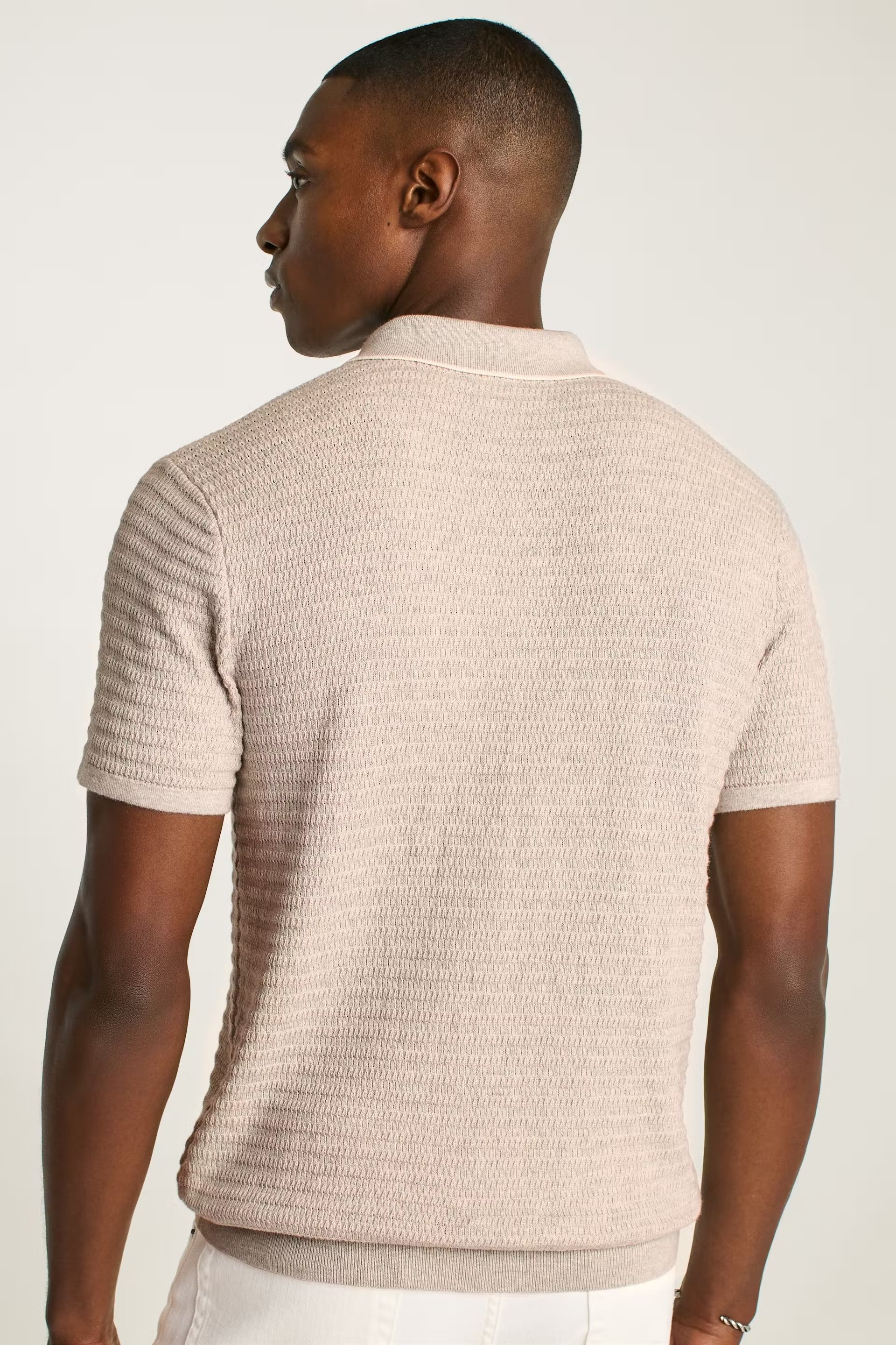 Bonobos Hudson Sweater Polo Gray Cotton Cashmere Stripe