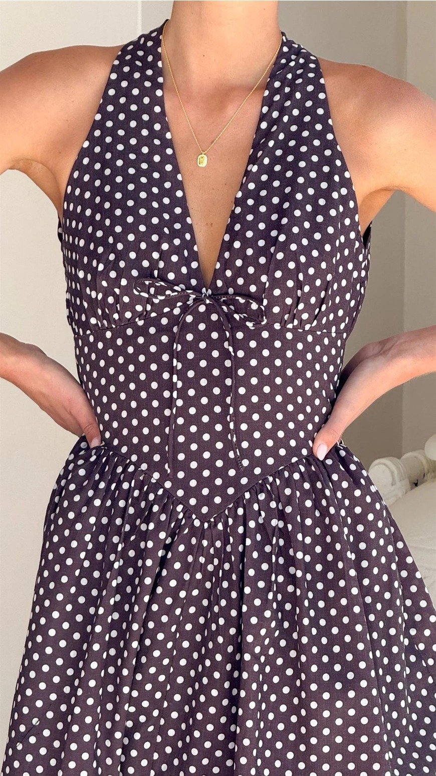 calvin klein polka dot halter dress Buy Navy Blue Polka Dot Textured Satin Halter Sleeveless Midi Dress from Next USA