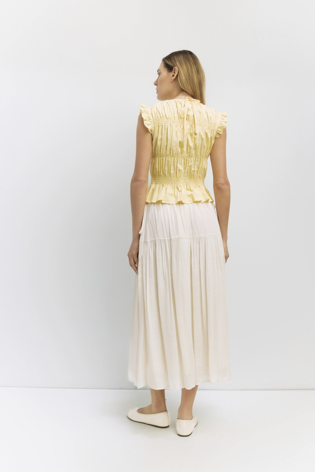 The Eugenie Smocked Top Yellow