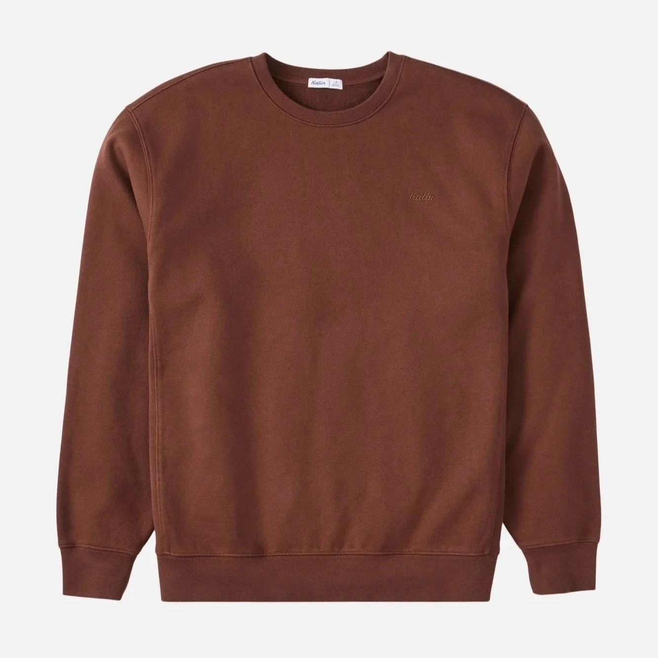 Katin Embroidered Crewneck Fleece Mahogany