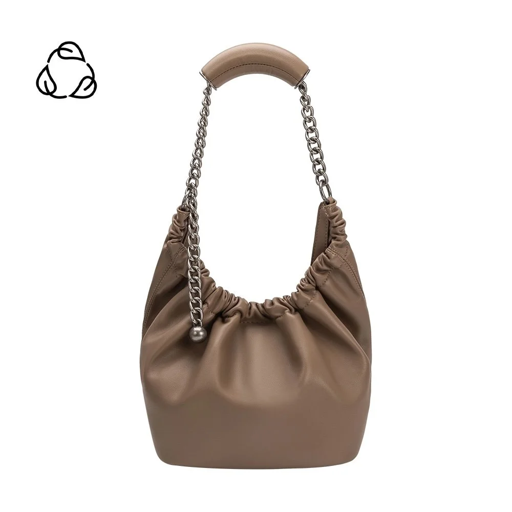 Kinsley Scrunched Shoulder Bag Taupe