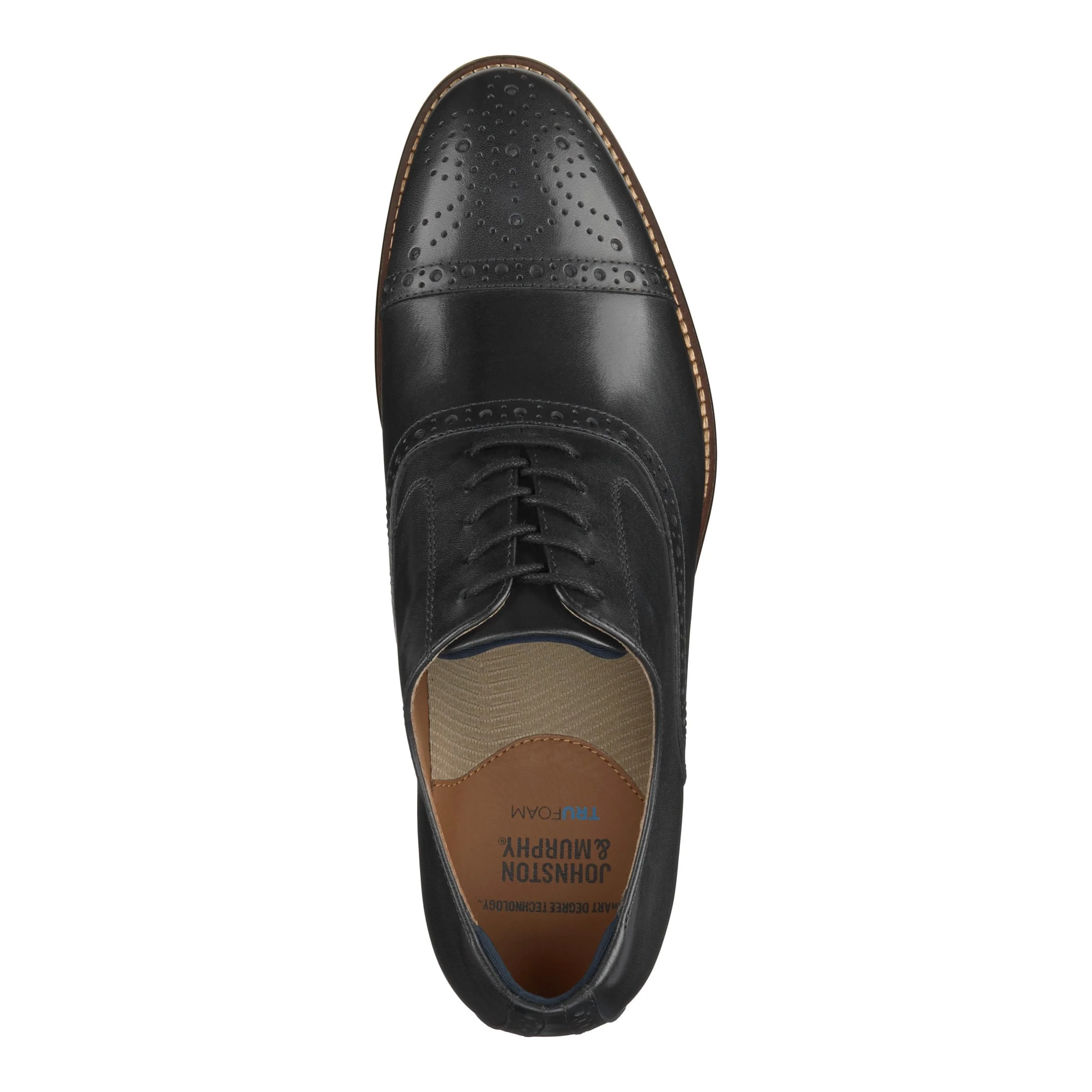Johnston & Murphy Conard 2.0 Cap Toe Black Full Grain